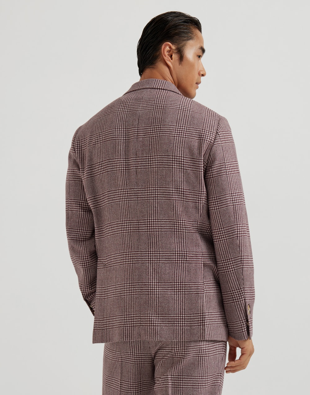 Wool, cashmere and silk Prince of Wales deconstructed Cavallo blazer