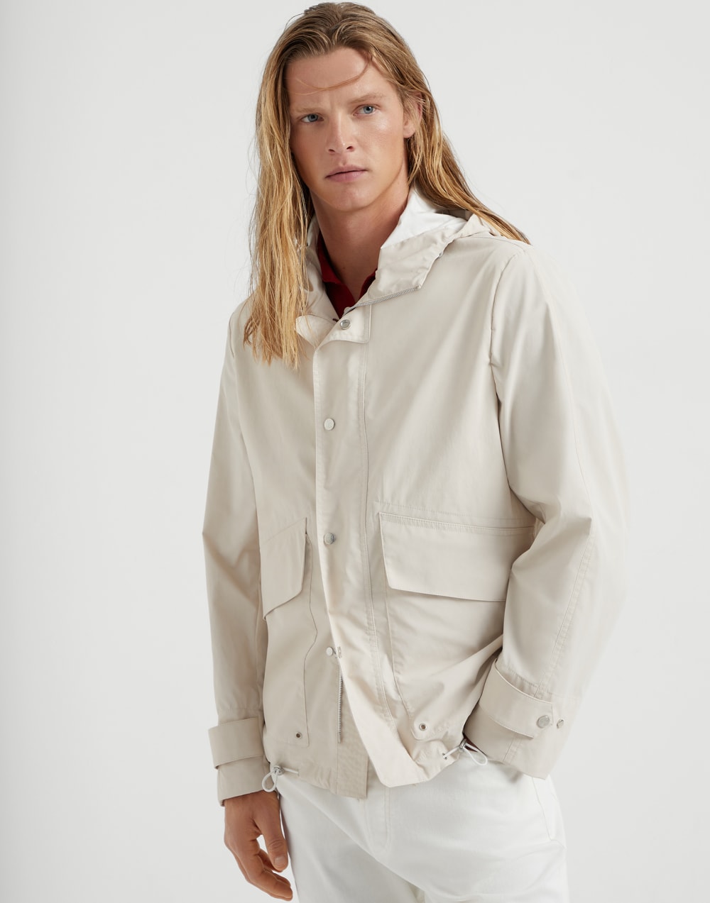 Water-resistant bonded cotton short parka