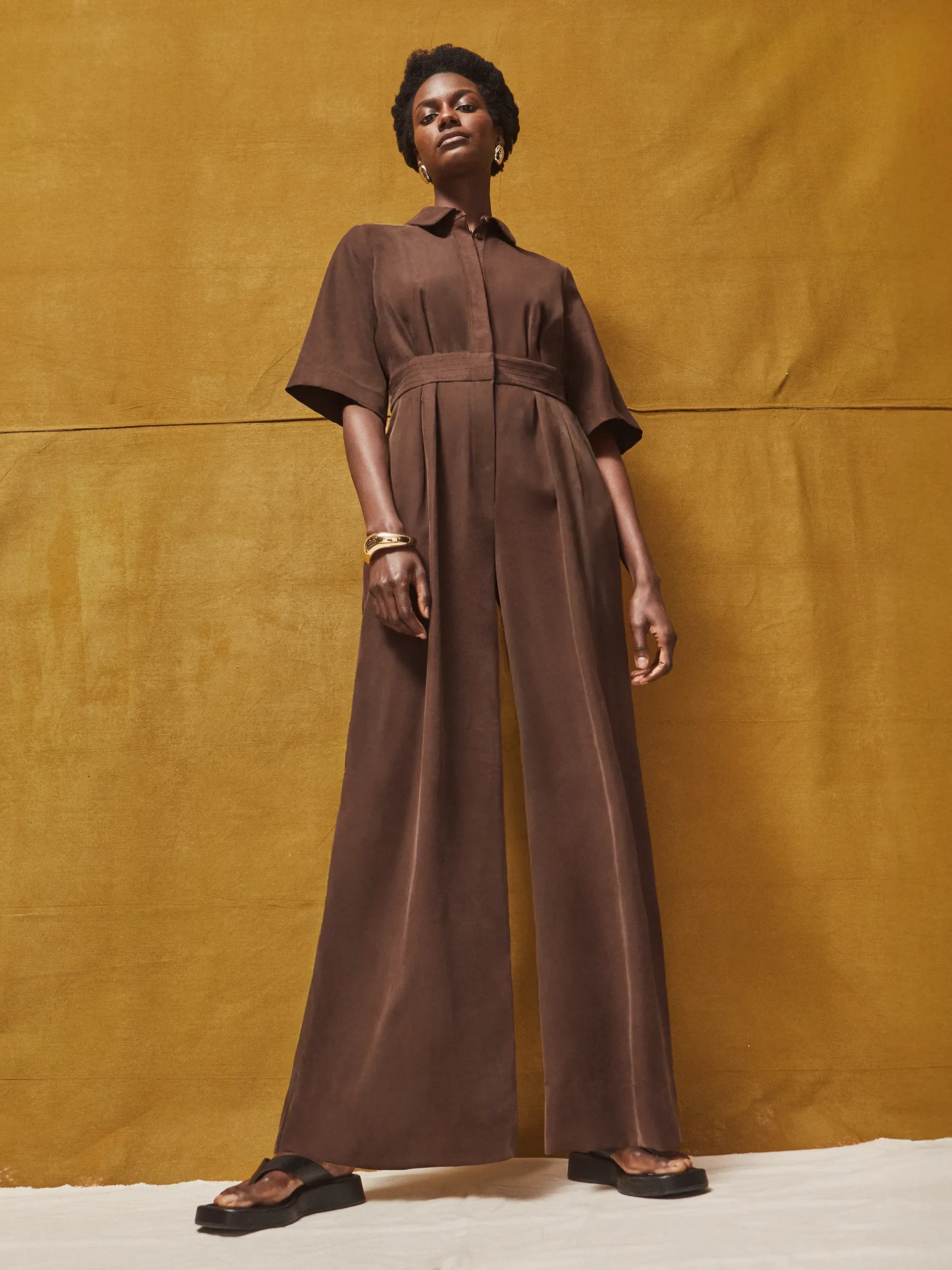 Chocolate Tailored Jumpsuit