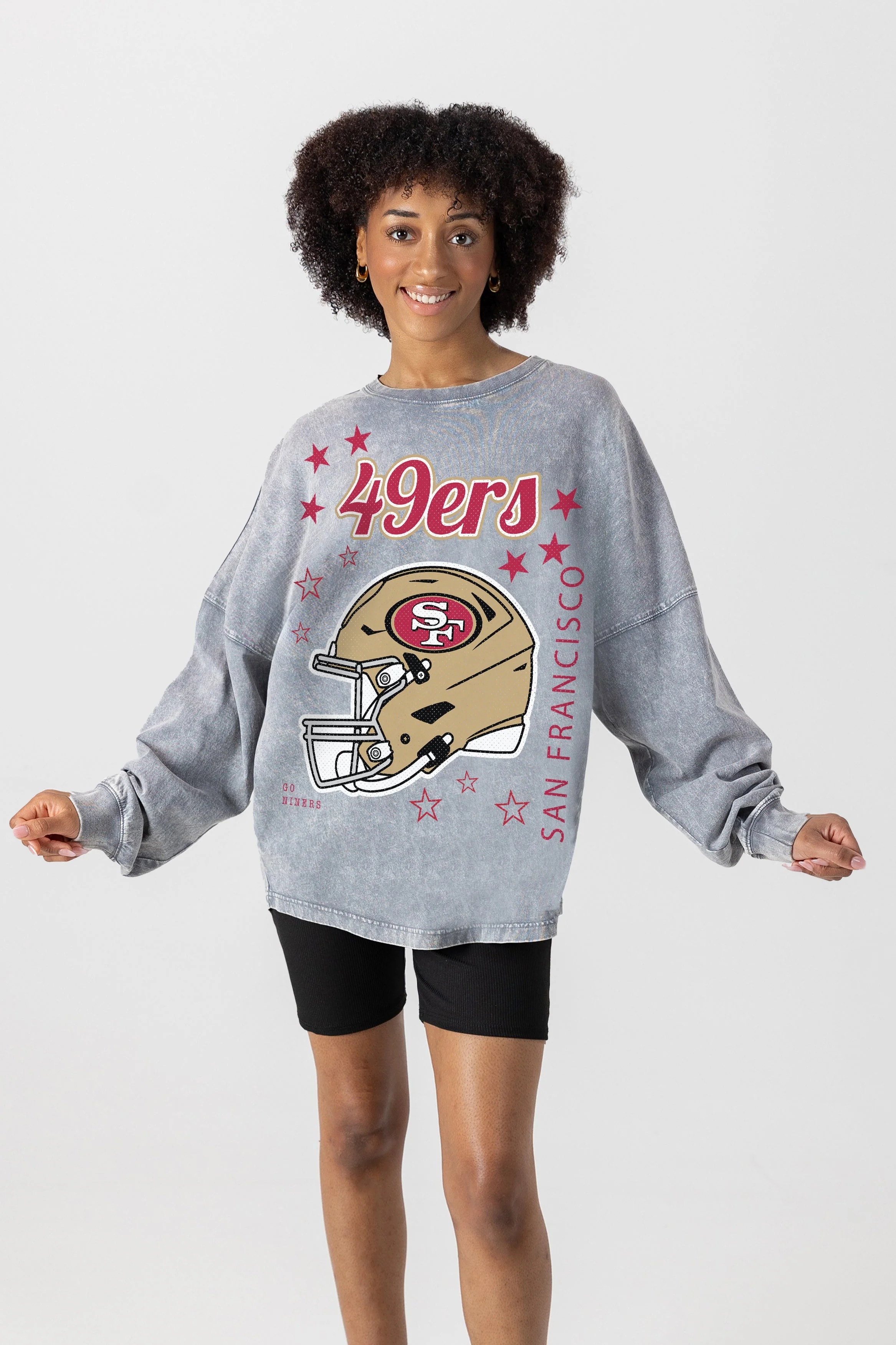 SAN FRANCISCO 49ERS Starbound Oversized Long-Sleeve Tee