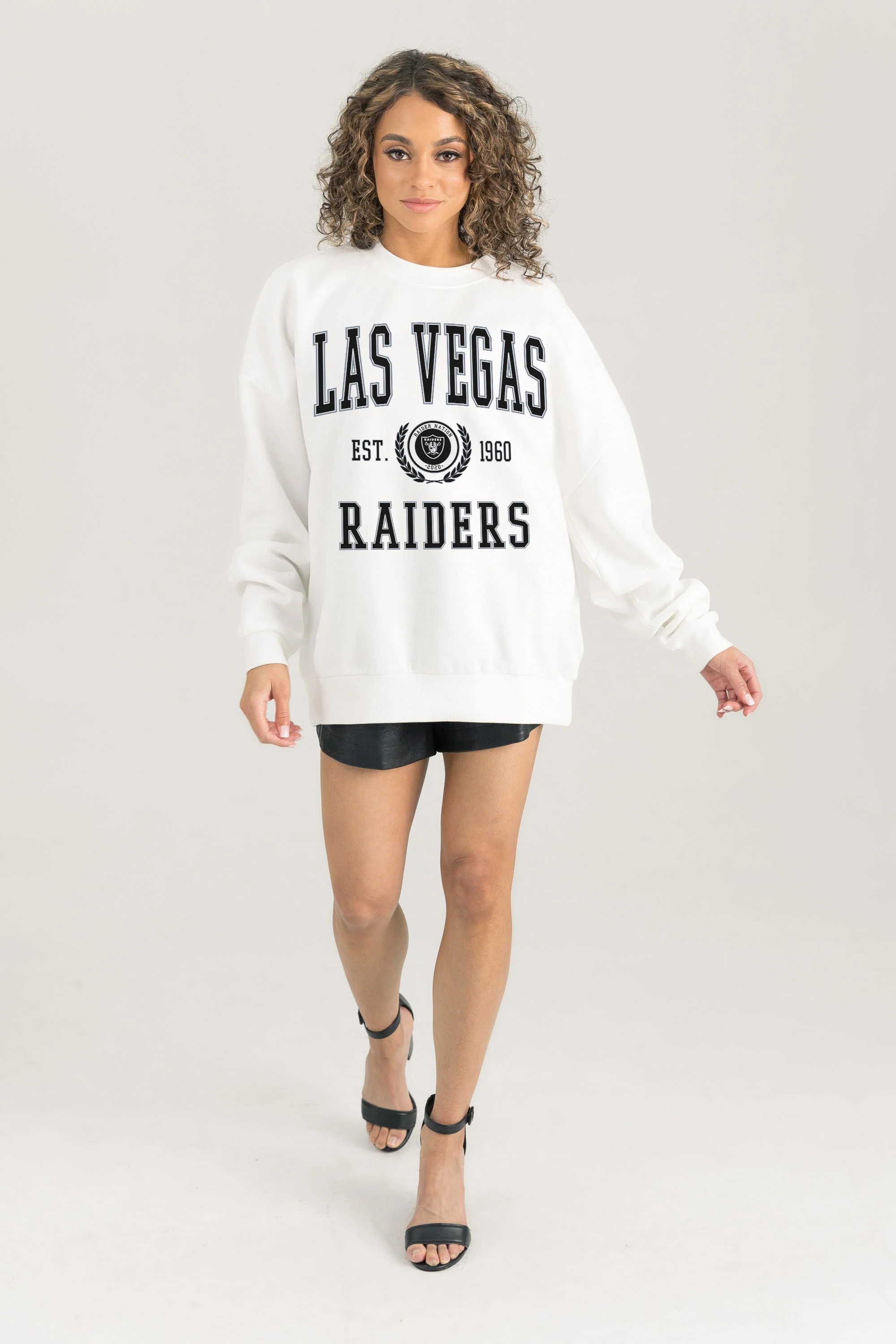 LAS VEGAS RAIDERS Timeless Triumph Fleece Crewneck Pullover