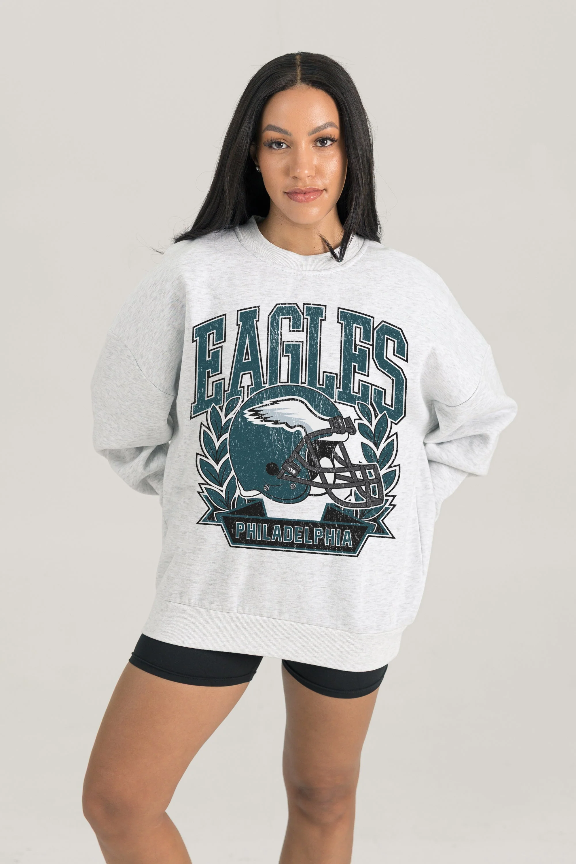 PHILADELPHIA EAGLES Heritage Fleece Crewneck Pullover
