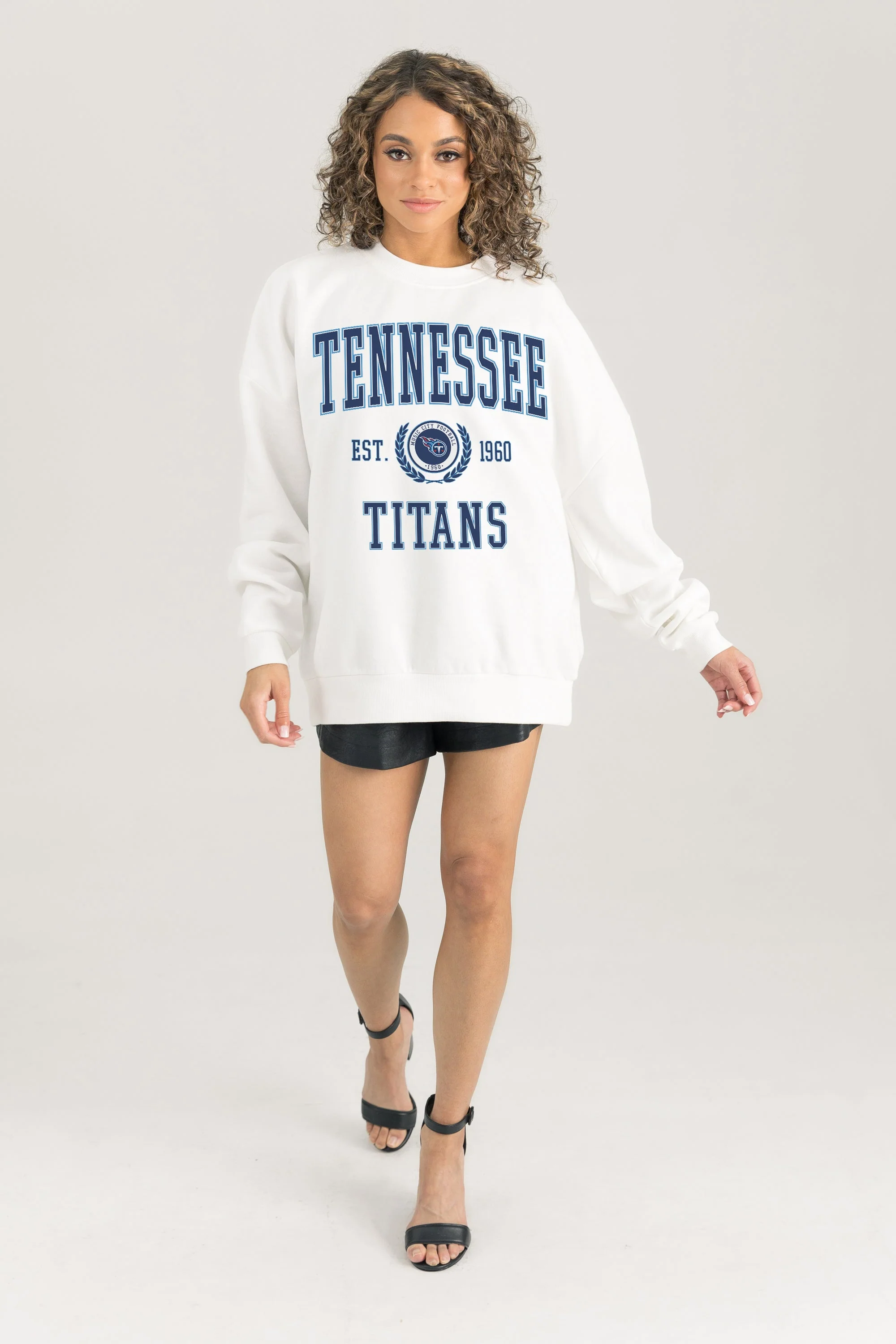 TENNESSEE TITANS Timeless Triumph Fleece Crewneck Pullover