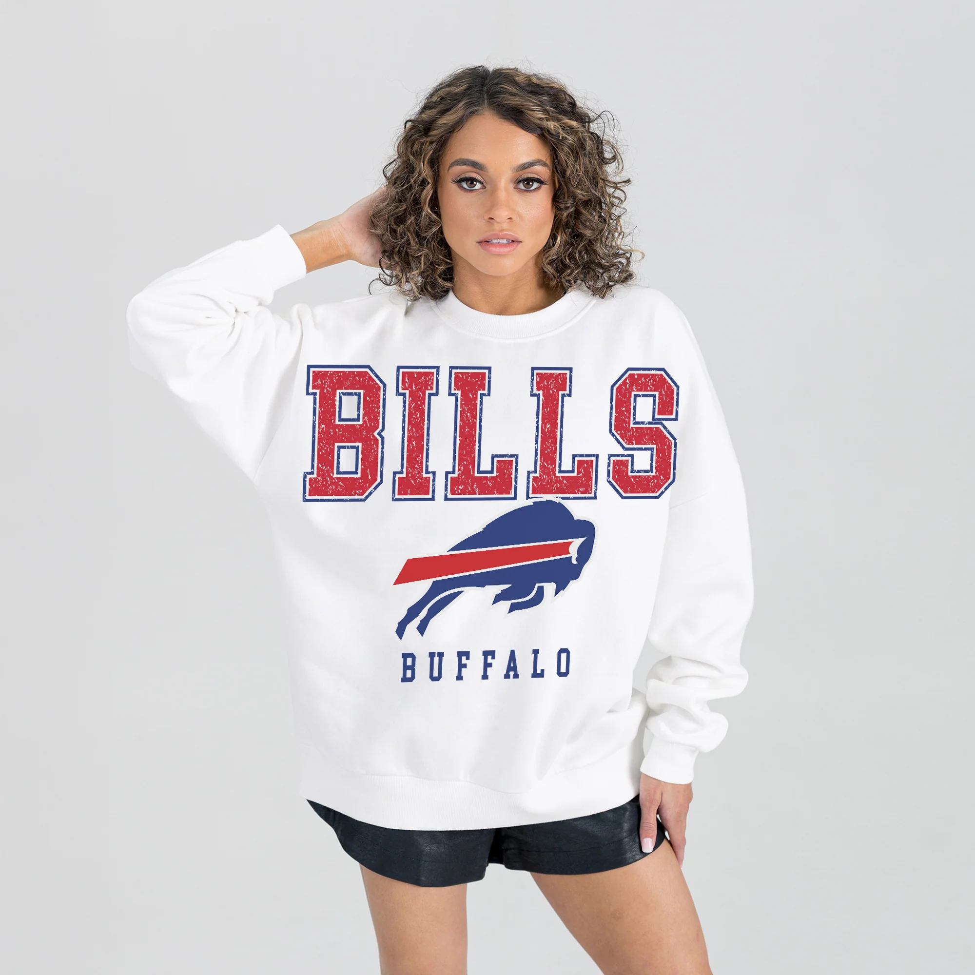 BUFFALO BILLS Sunday Drives Fleece Crewneck Pullover