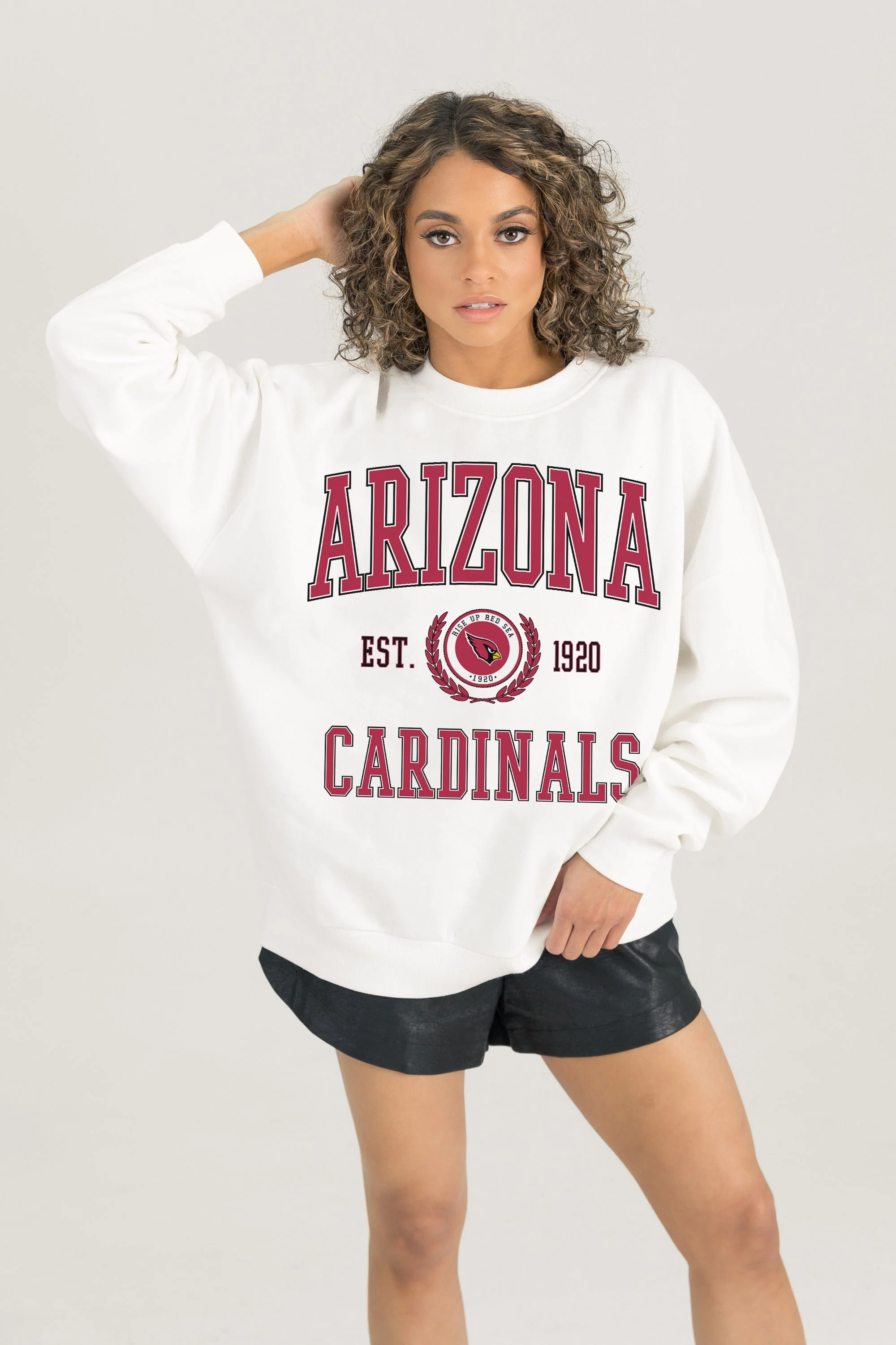 ARIZONA CARDINALS Timeless Triumph Fleece Crewneck Pullover