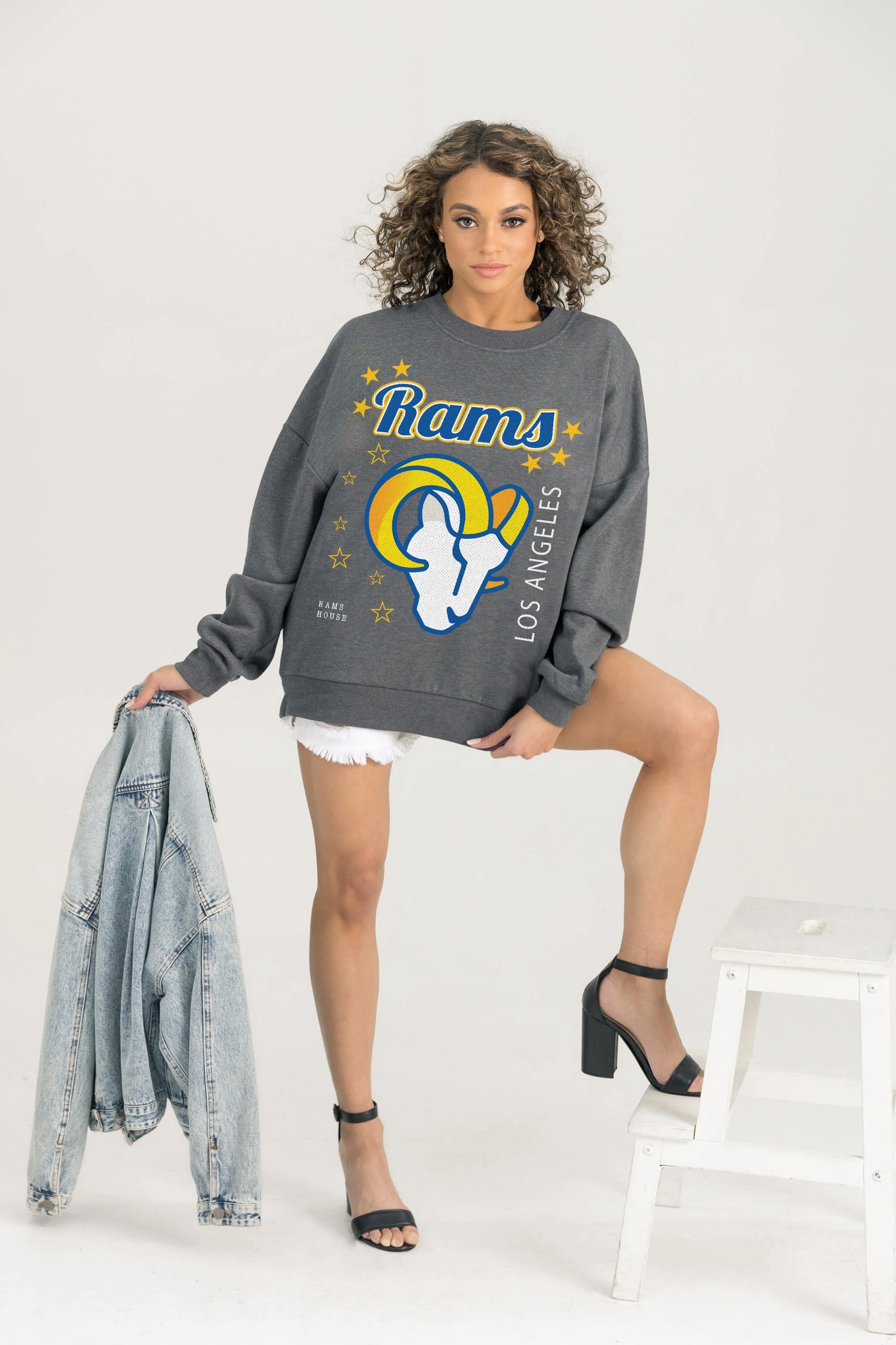 LOS ANGELES RAMS Ready To Rumble Fleece Crewneck Pullover