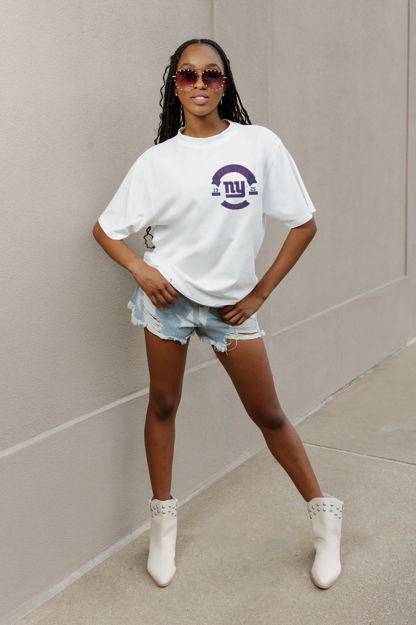 NEW YORK GIANTS Out Of Bounds Oversized Crewneck Tee