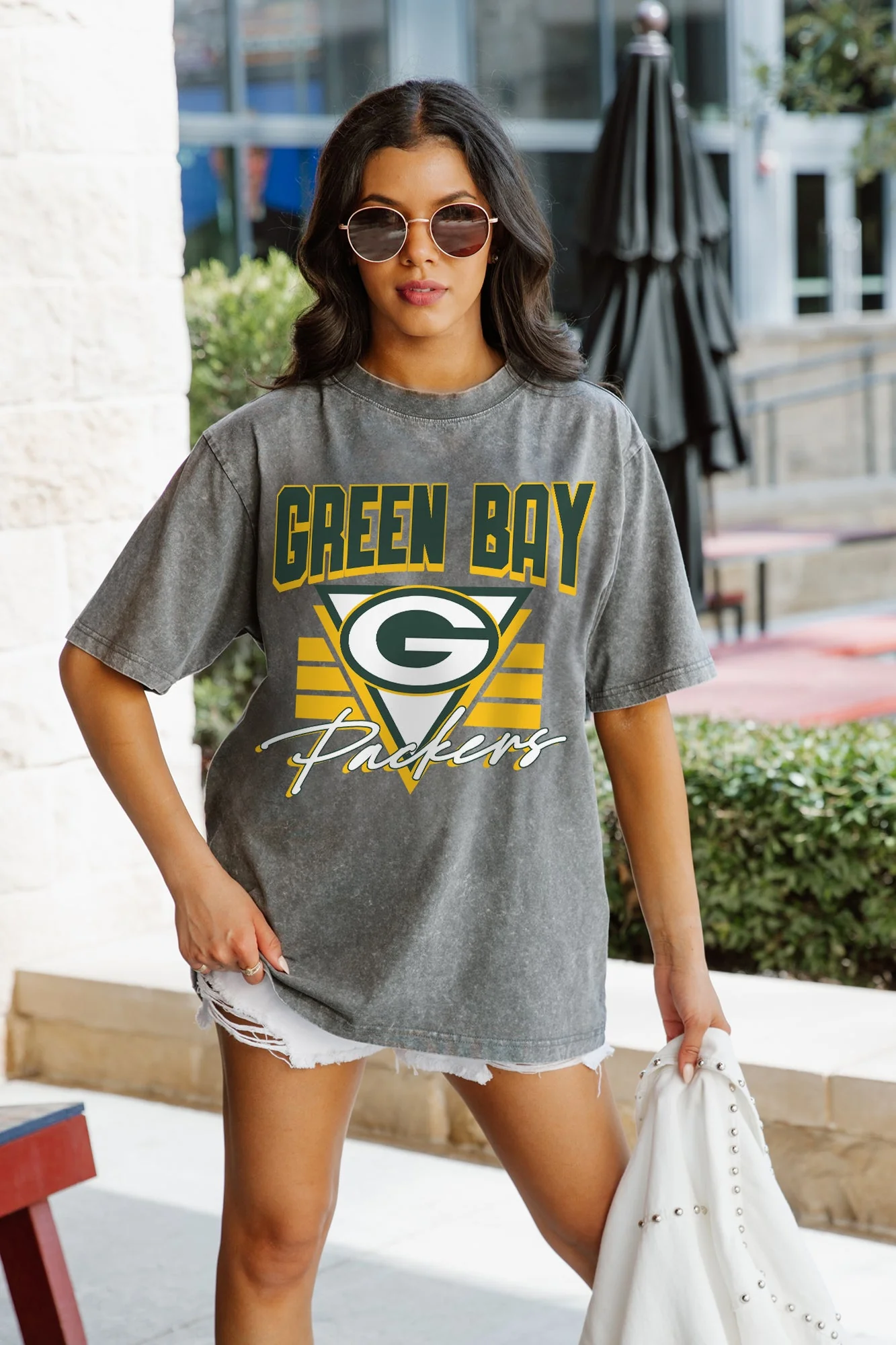 GREEN BAY PACKERS Play It Forward Oversized Crewneck Tee
