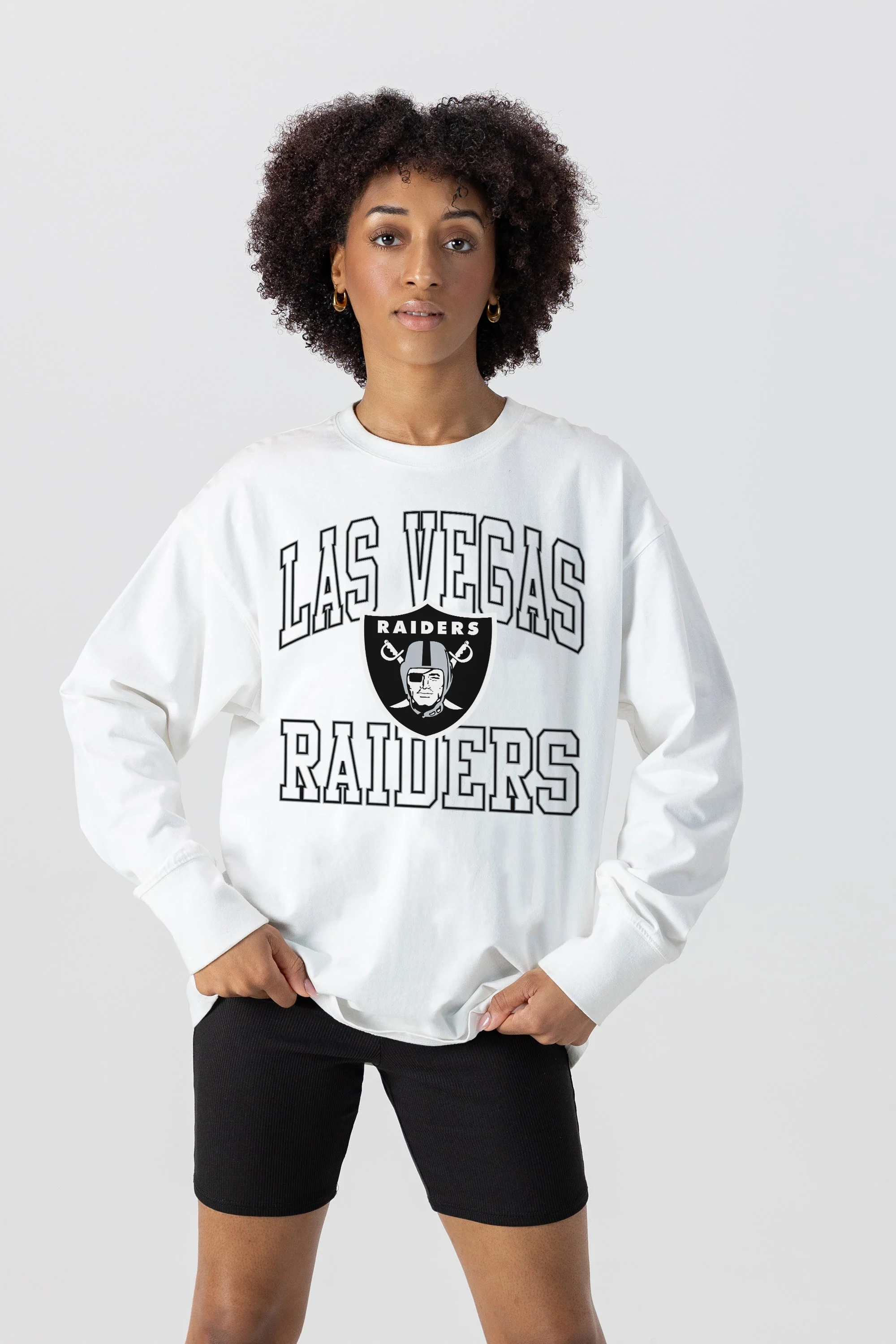 LAS VEGAS RAIDERS Mind Games Oversized Long-Sleeve Tee