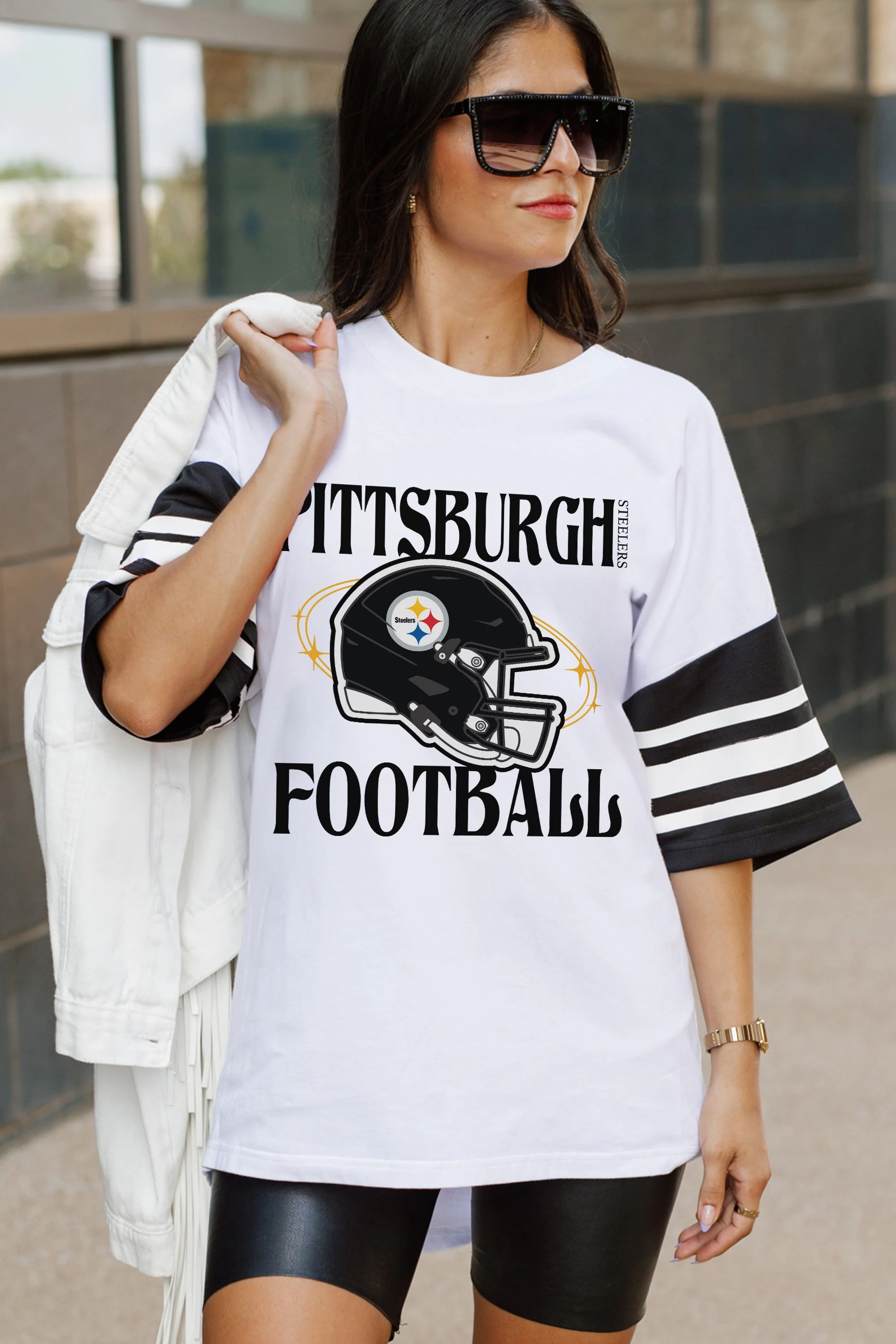 PITTSBURGH STEELERS Starting Lineup Vintage Raglan Tee