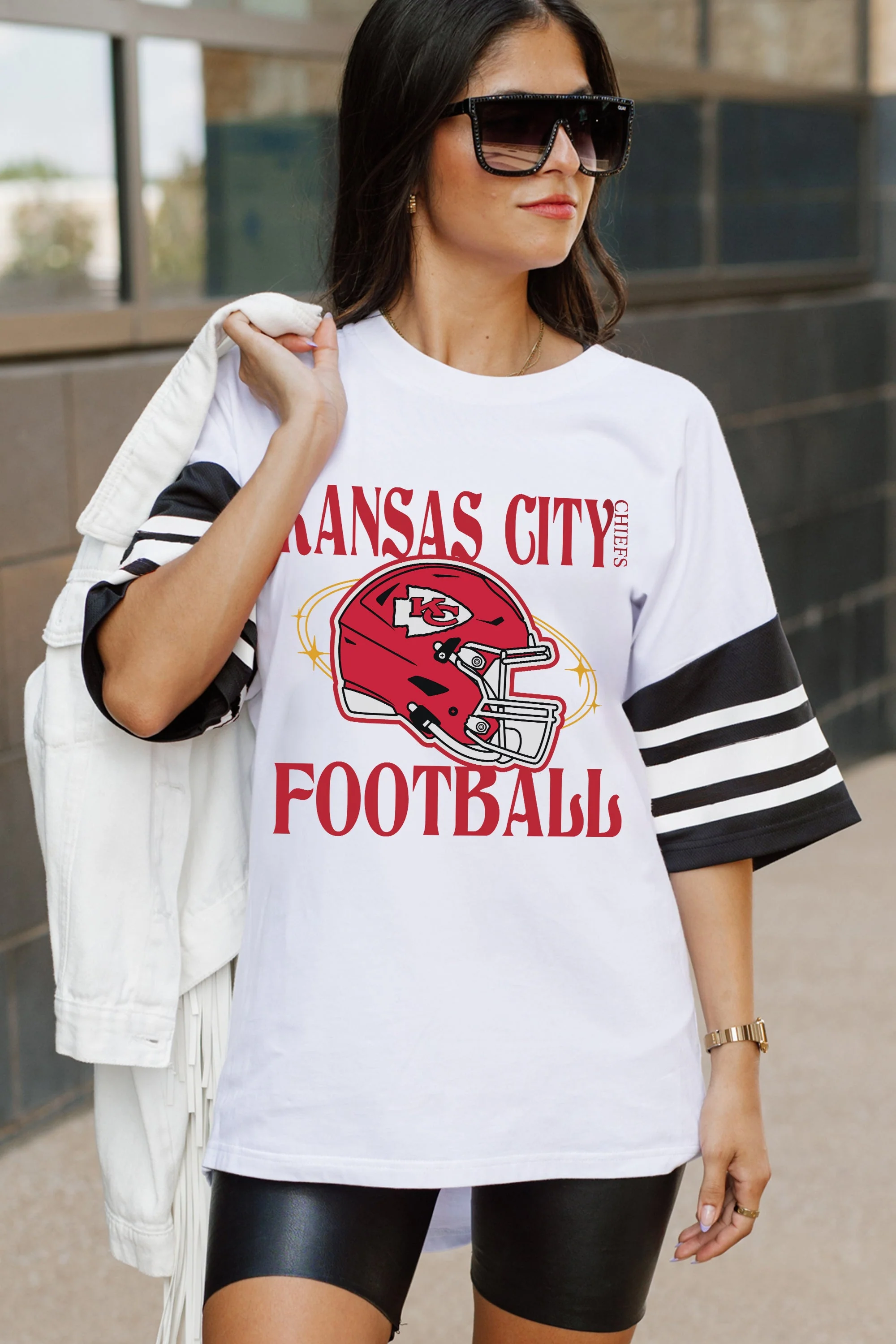 KANSAS CITY CHIEFS Starting Lineup Vintage Raglan Tee