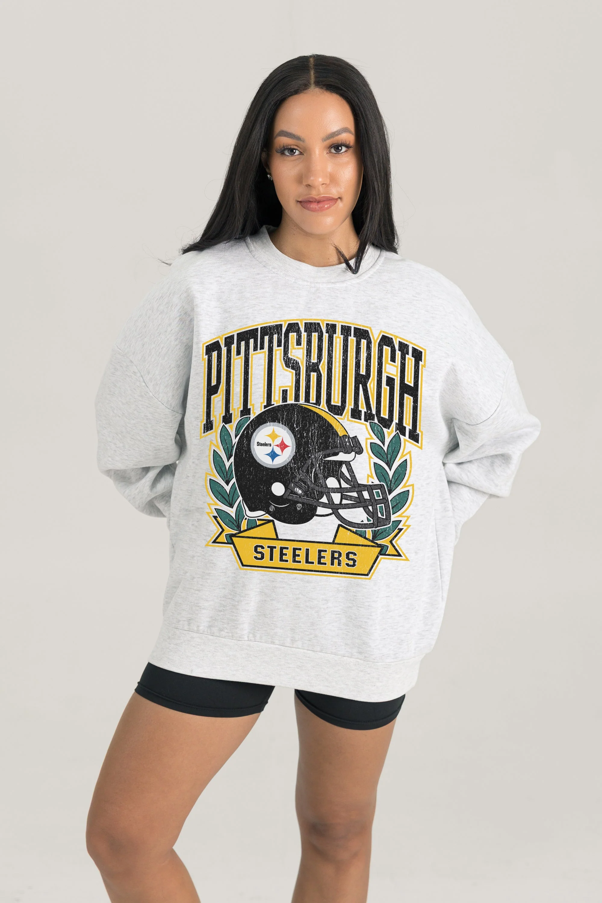 PITTSBURGH STEELERS Heritage Fleece Crewneck Pullover