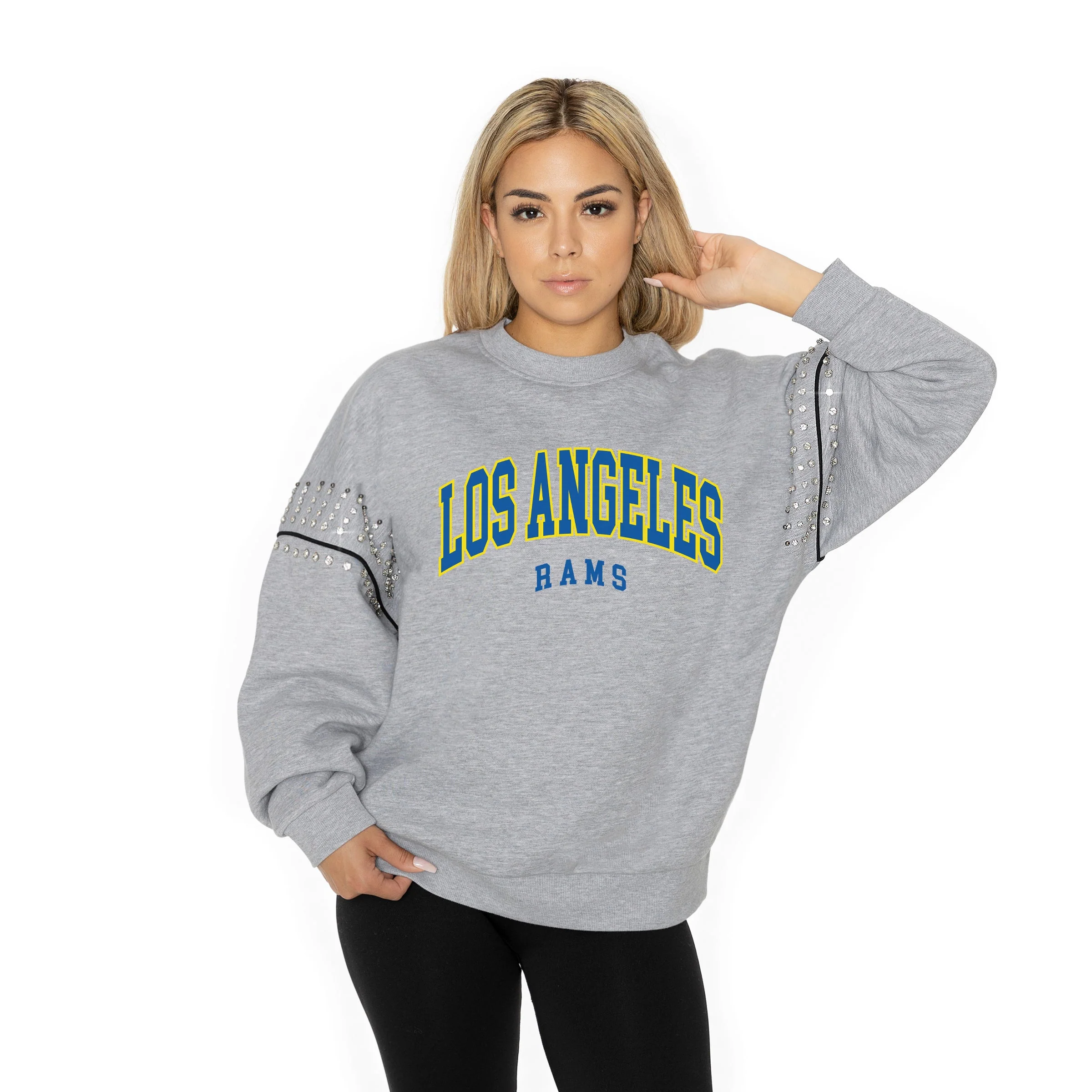 LOS ANGELES RAMS Competitive Edge Jewel-Trim Pullover