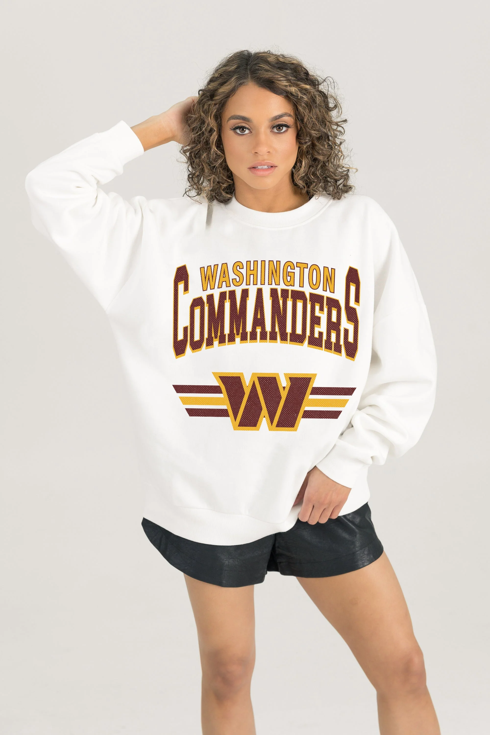 WASHINGTON COMMANDERS SWIFT STRIKE PREMIUM FLEECE CREWNECK PULLOVER