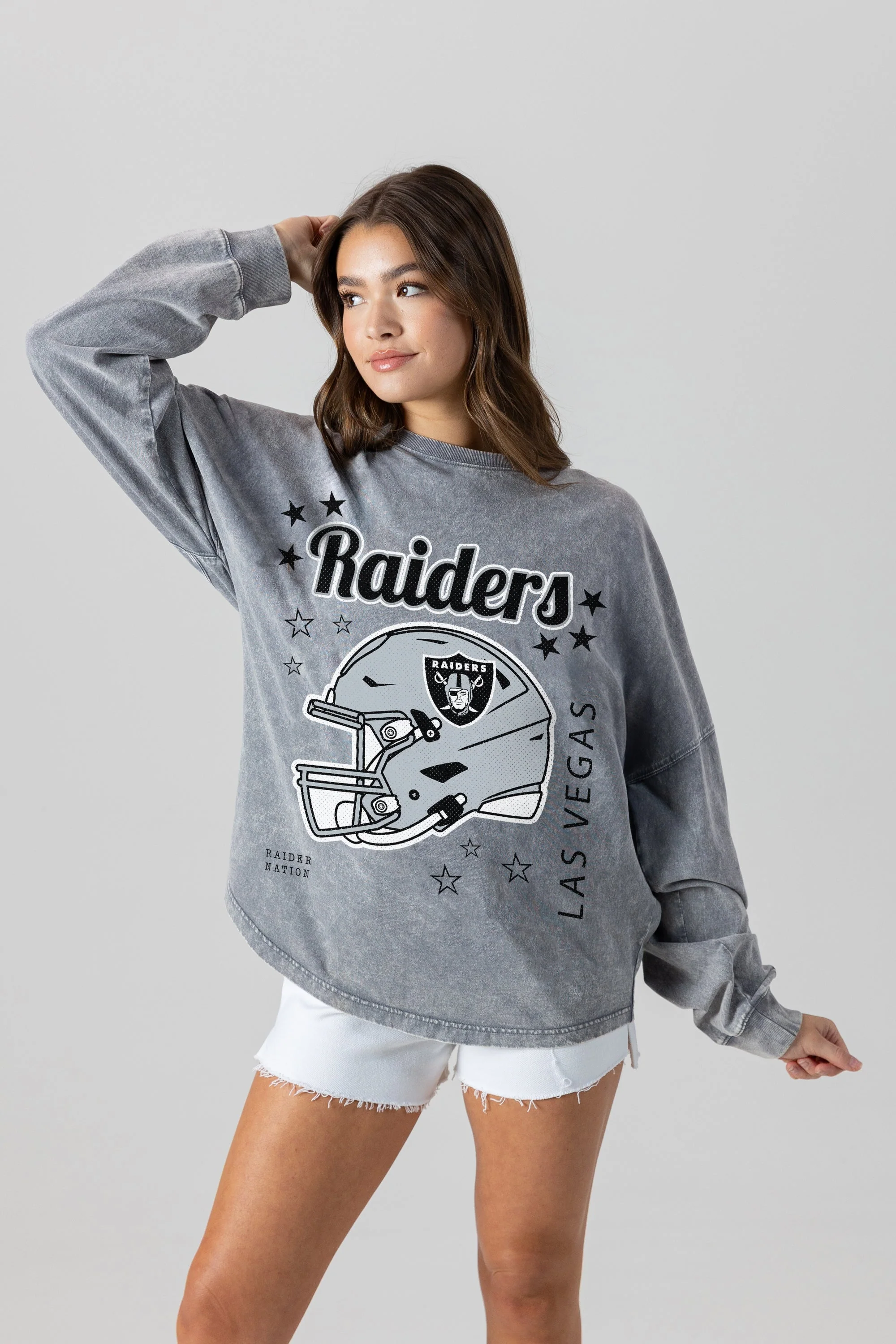 LAS VEGAS RAIDERS Starbound Oversized Long-Sleeve Tee