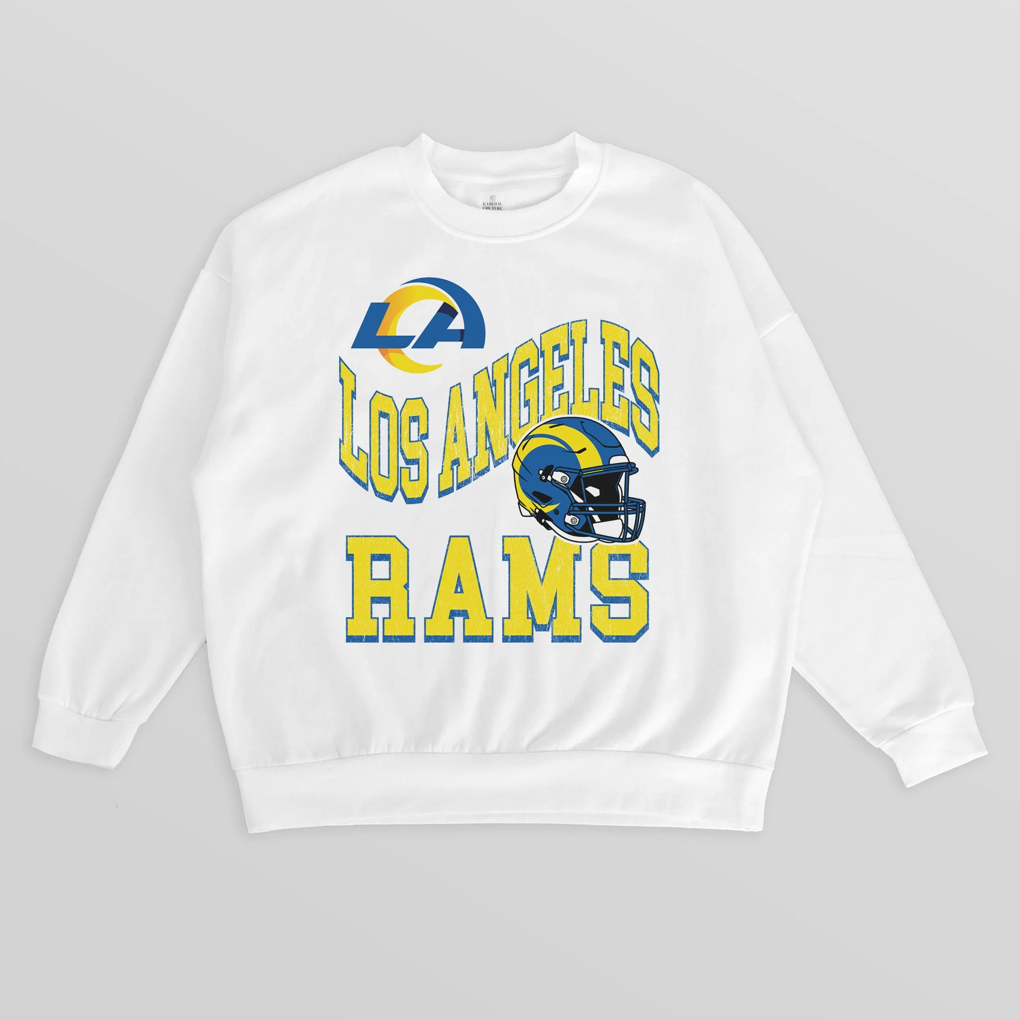 LOS ANGELES RAMS HARD EARNED PREMIUM FLEECE CREWNECK PULLOVER