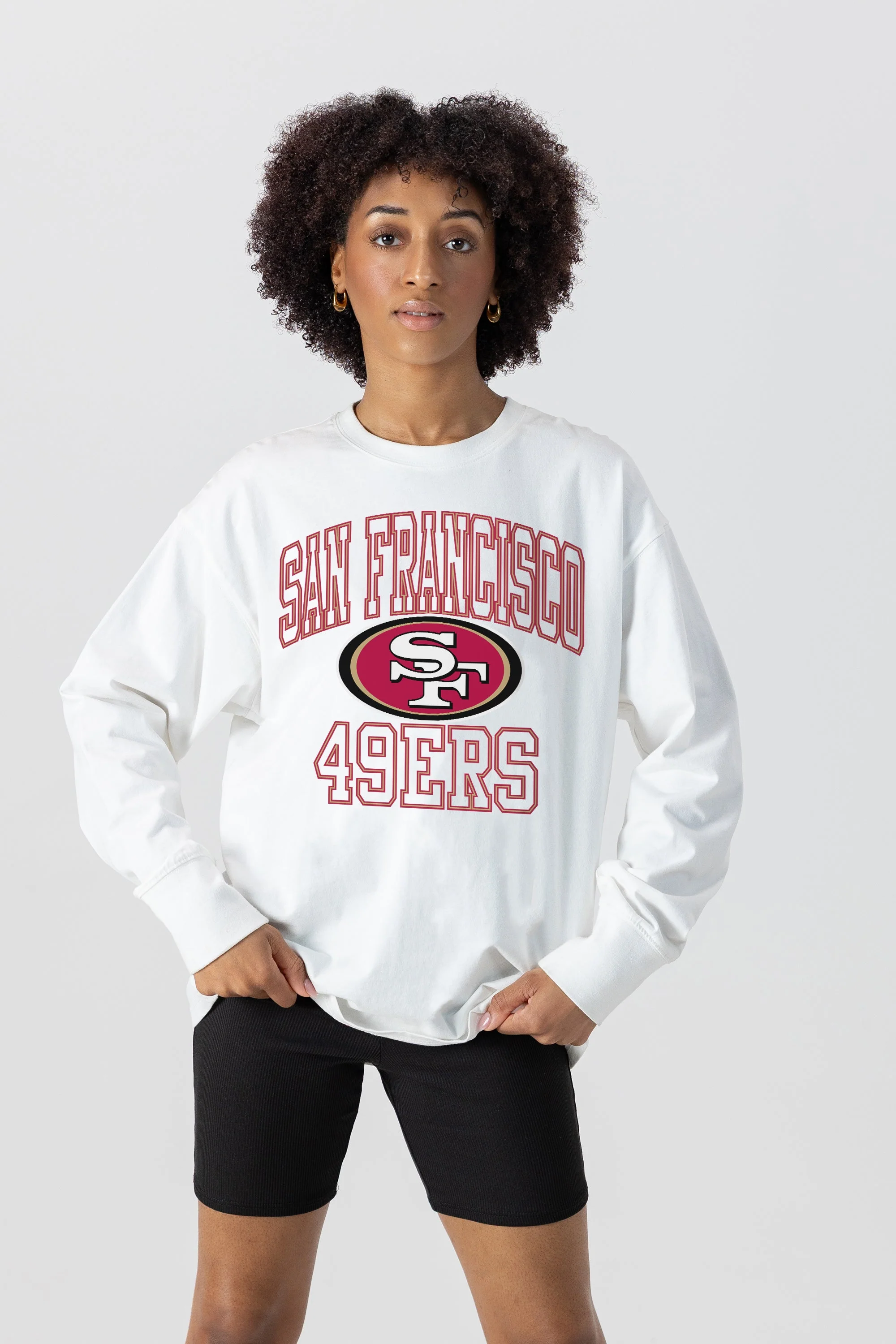 SAN FRANCISCO 49ERS Mind Games Oversized Long-Sleeve Tee