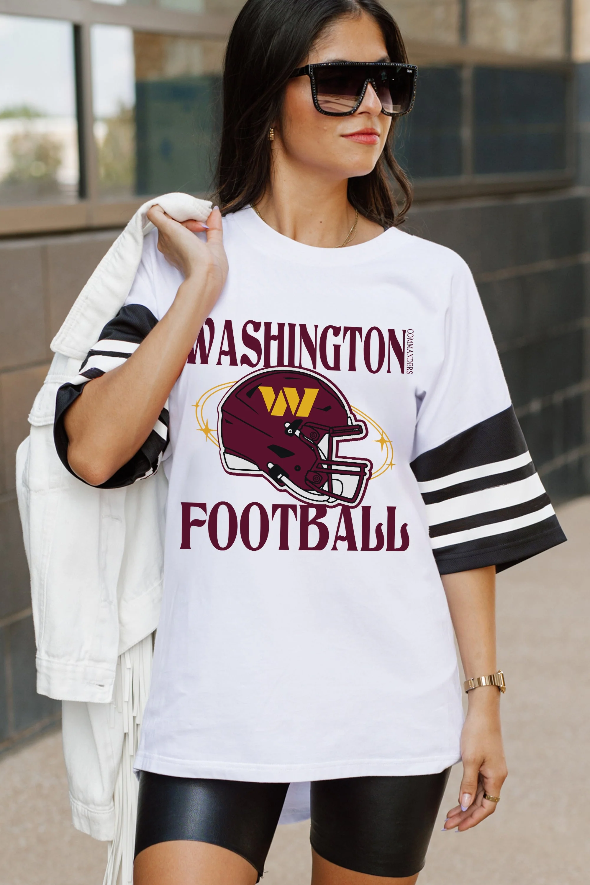 WASHINGTON COMMANDERS Starting Lineup Vintage Raglan Tee
