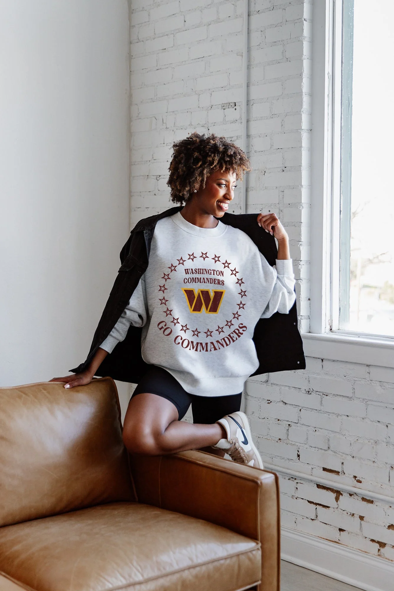 WASHINGTON COMMANDERS Superstar Fleece Crewneck Pullover