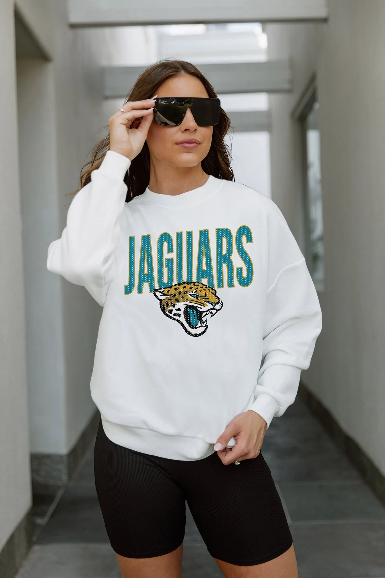 JACKSONVILLE JAGUARS Just Go With It Fleece Pullover