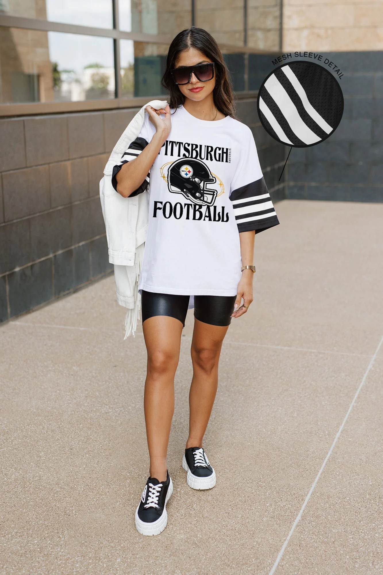 PITTSBURGH STEELERS Starting Lineup Vintage Raglan Tee