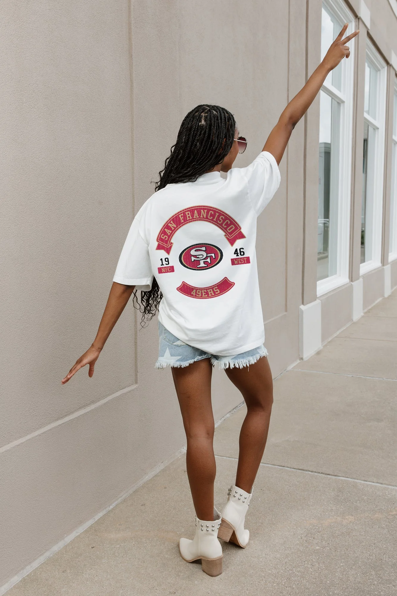 SAN FRANCISCO 49ERS Out Of Bounds Oversized Crewneck Tee