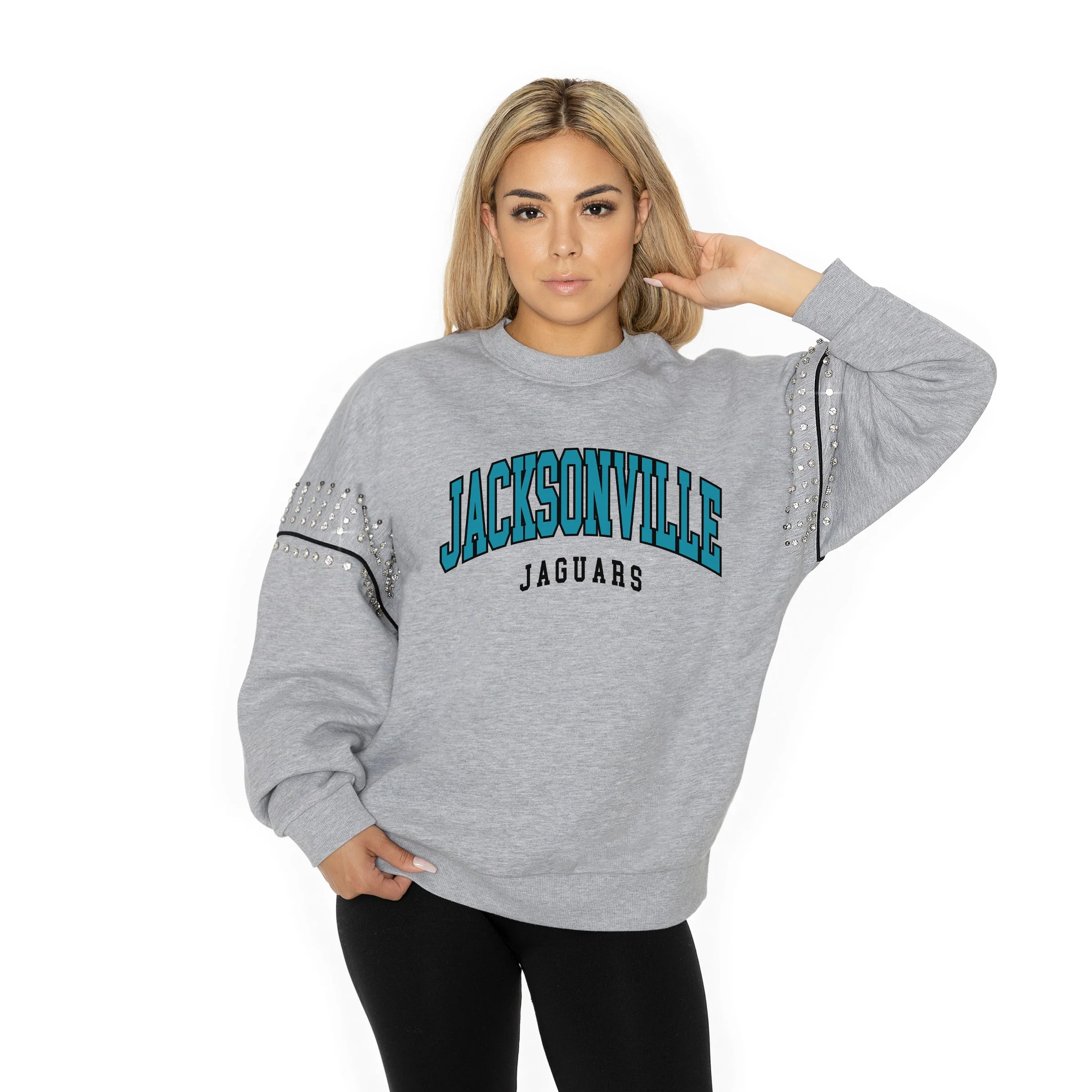 JACKSONVILLE JAGUARS Competitive Edge Jewel-Trim Pullover
