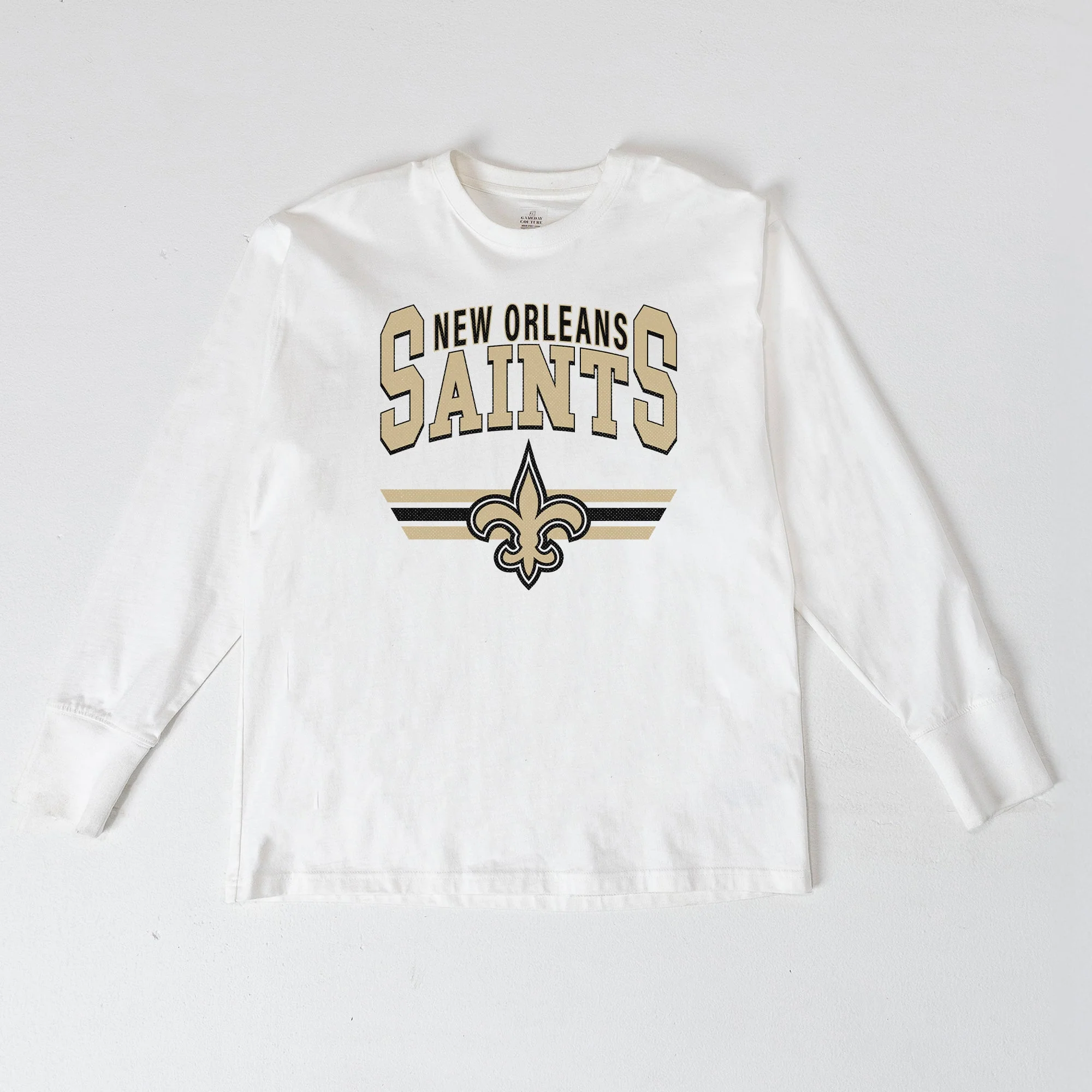 NEW ORLEANS SAINTS SWIFT STRIKE ESSENTIAL RELAXED FIT LONG SLEEVE TEE