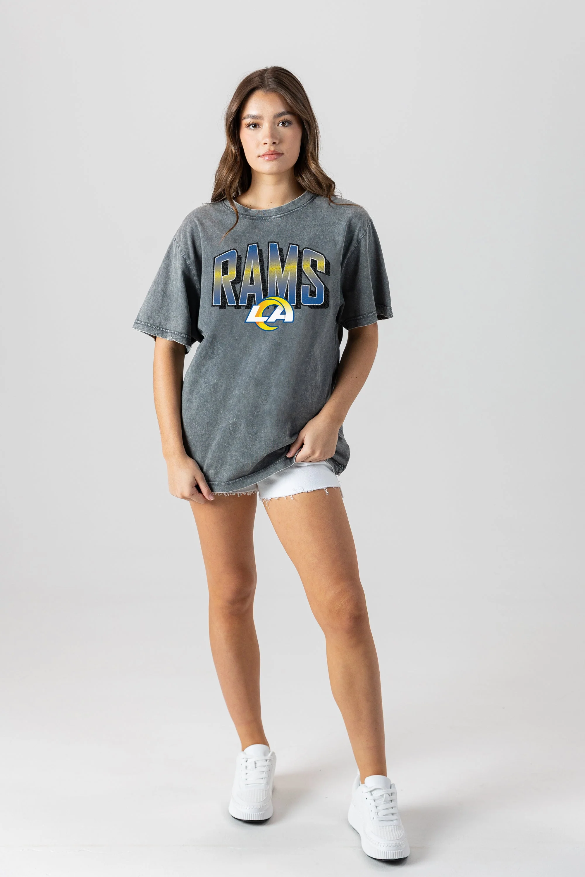 LOS ANGELES RAMS Peak Performance Oversized Crewneck Tee