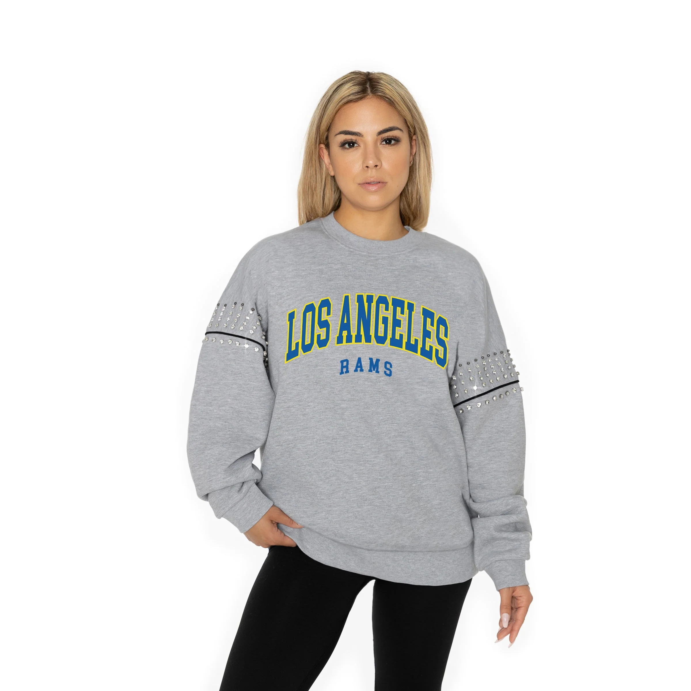 LOS ANGELES RAMS Competitive Edge Jewel-Trim Pullover