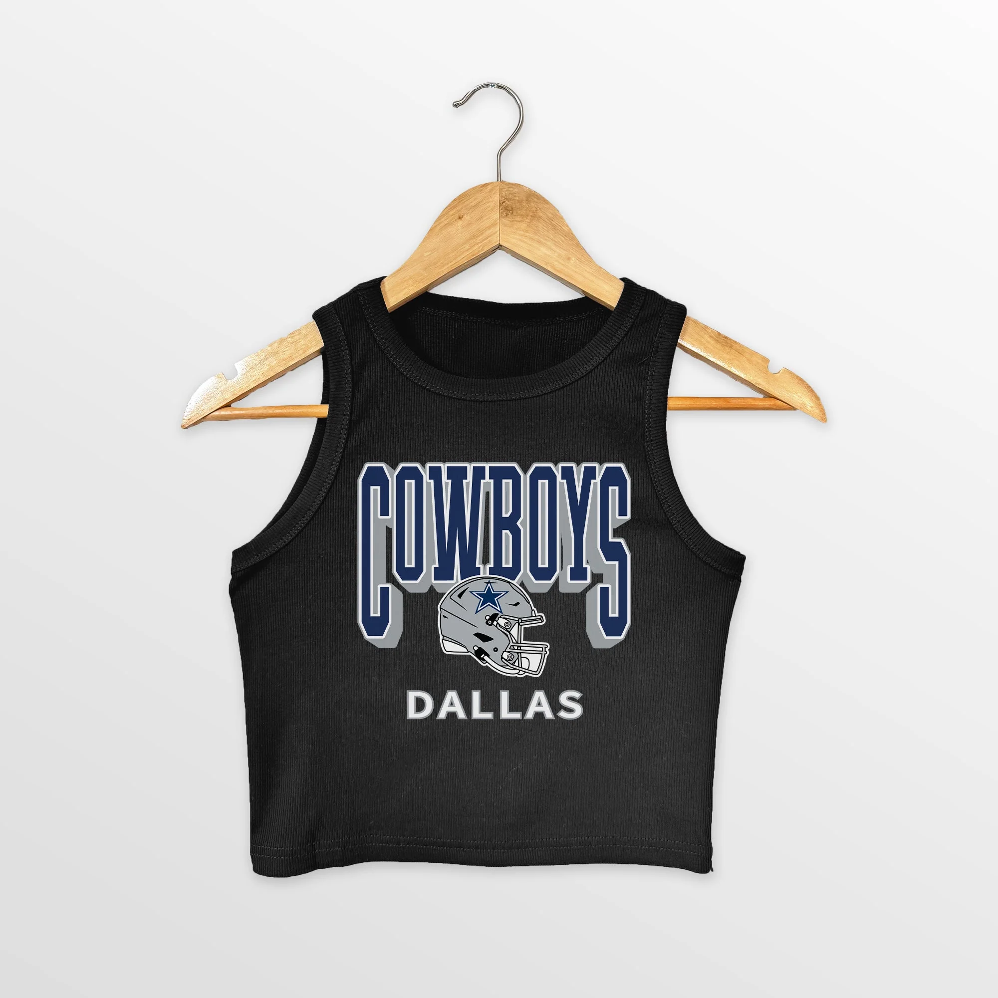 DALLAS COWBOYS PURE VICTORY ESSENTIAL RIBBED CROP TANK