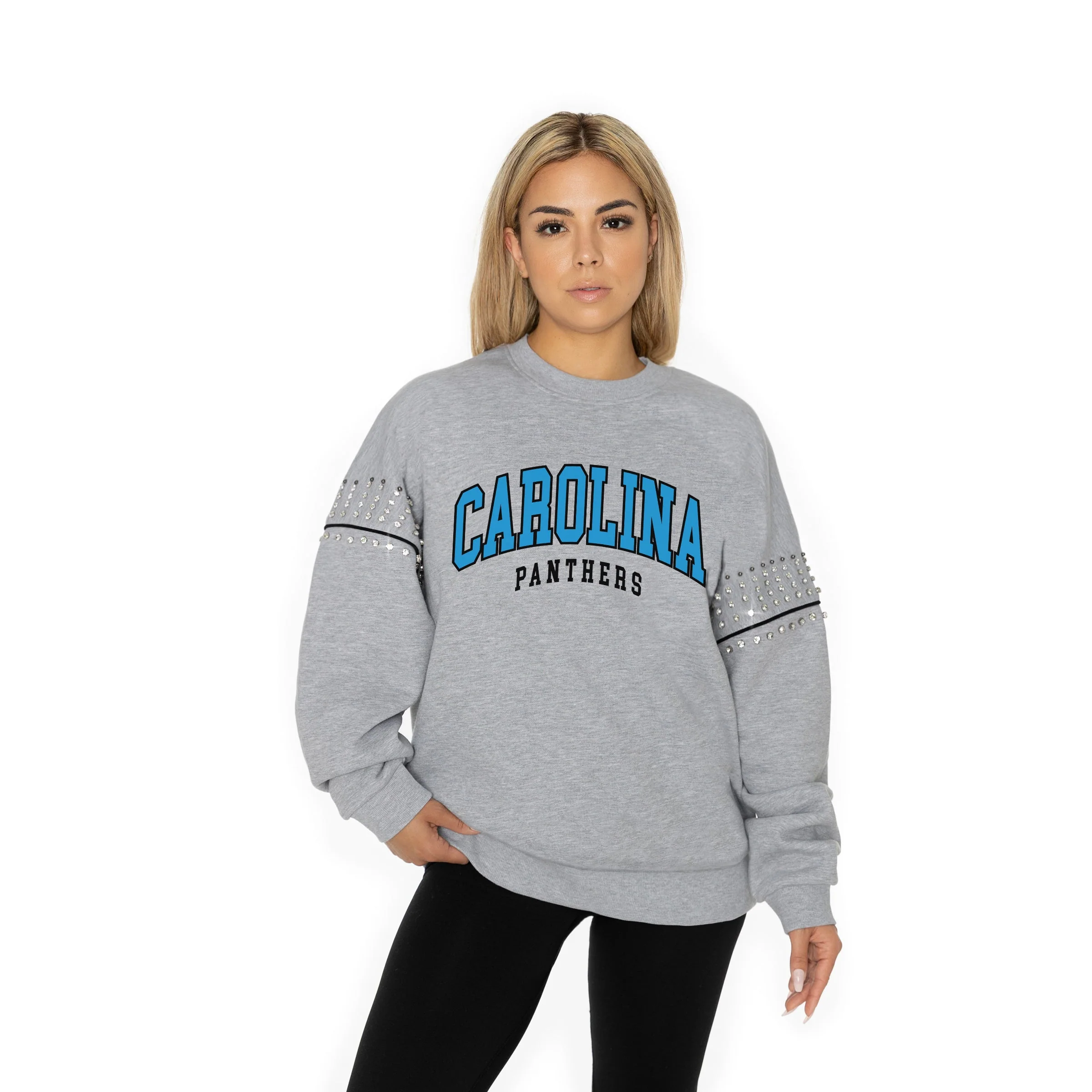 CAROLINA PANTHERS Competitive Edge Jewel-Trim Pullover