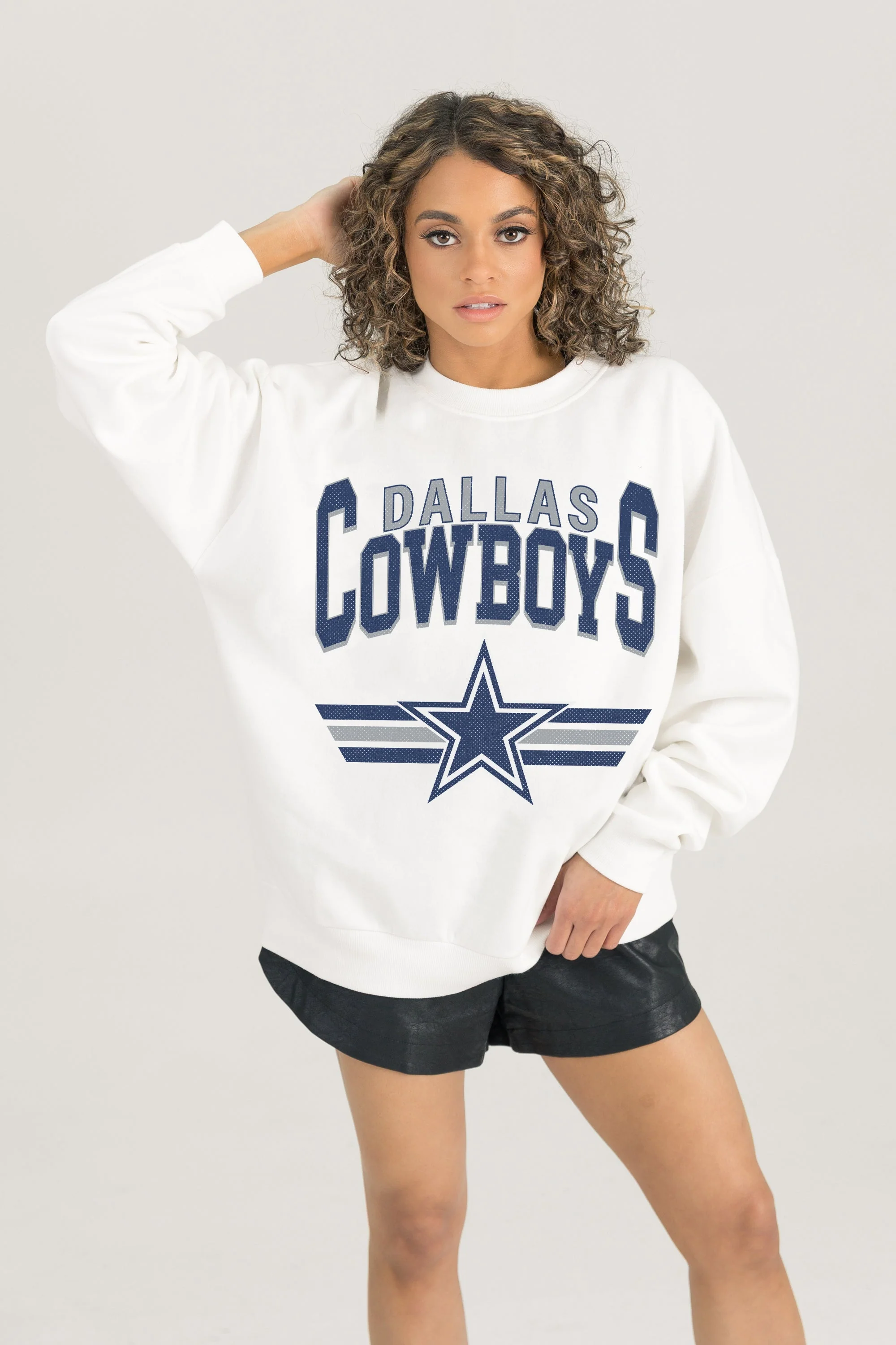 DALLAS COWBOYS SWIFT STRIKE PREMIUM FLEECE CREWNECK PULLOVER