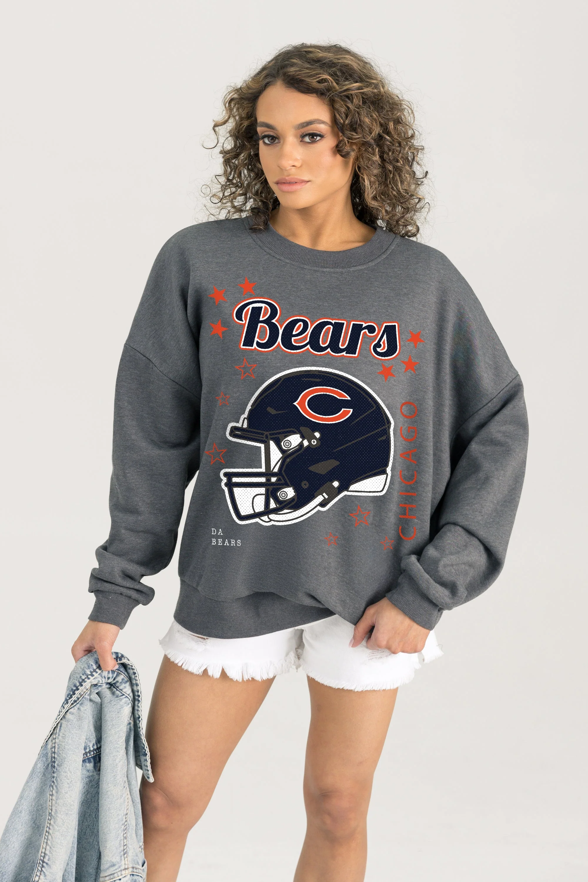 CHICAGO BEARS Ready To Rumble Fleece Crewneck Pullover