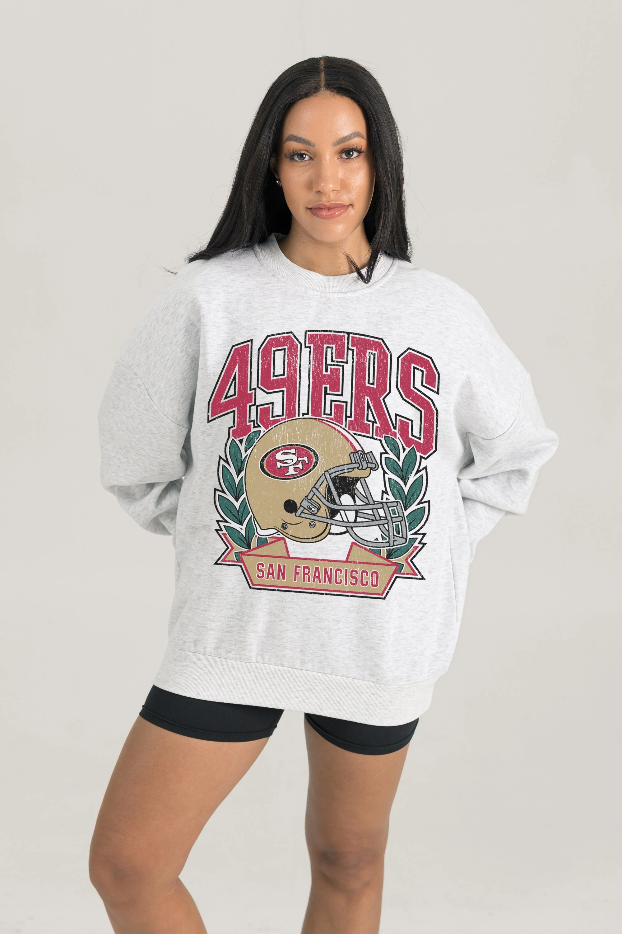 SAN FRANCISCO 49ERS Heritage Fleece Crewneck Pullover