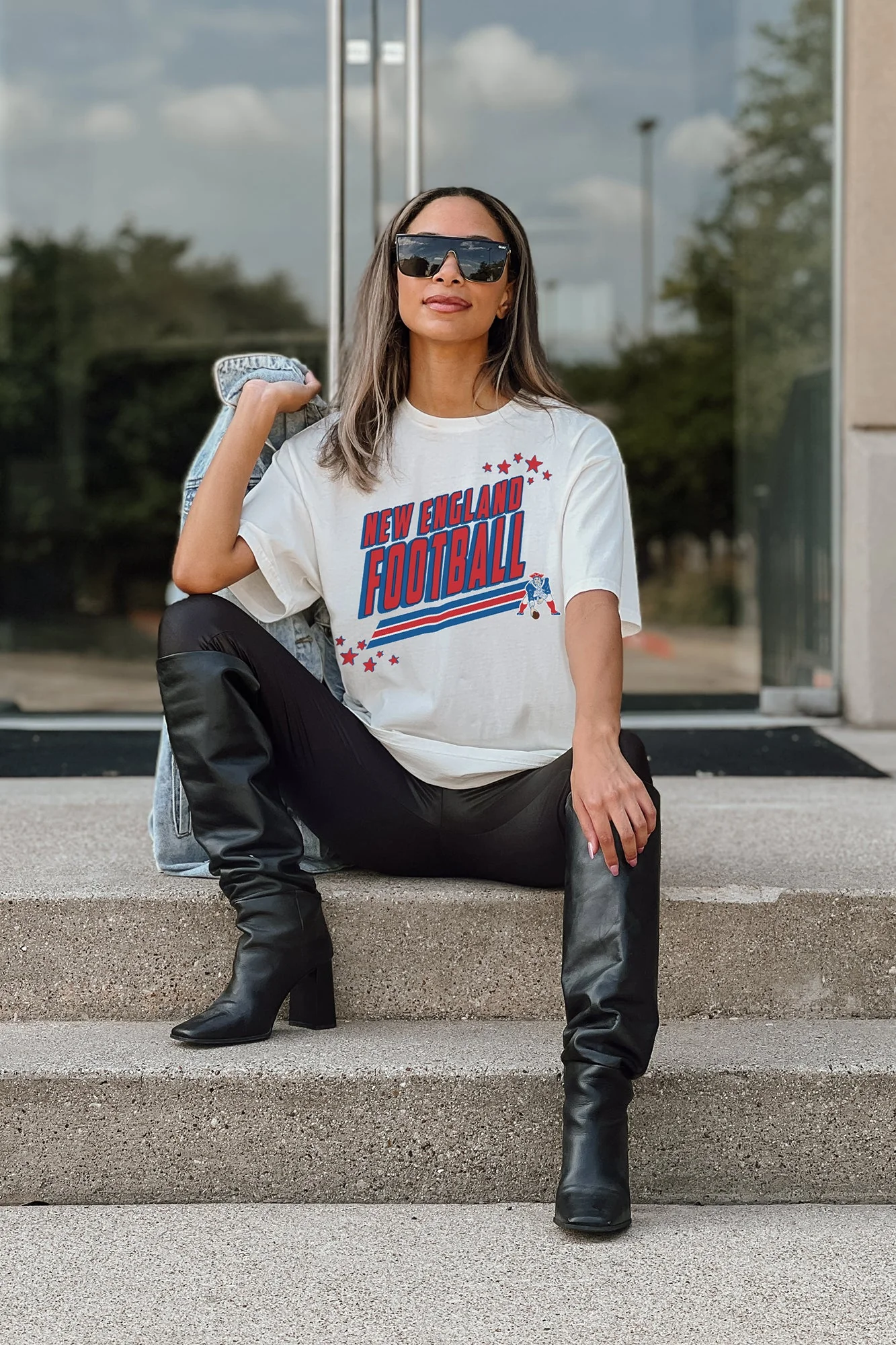 NEW ENGLAND PATRIOTS Good Call Oversized Crewneck Tee