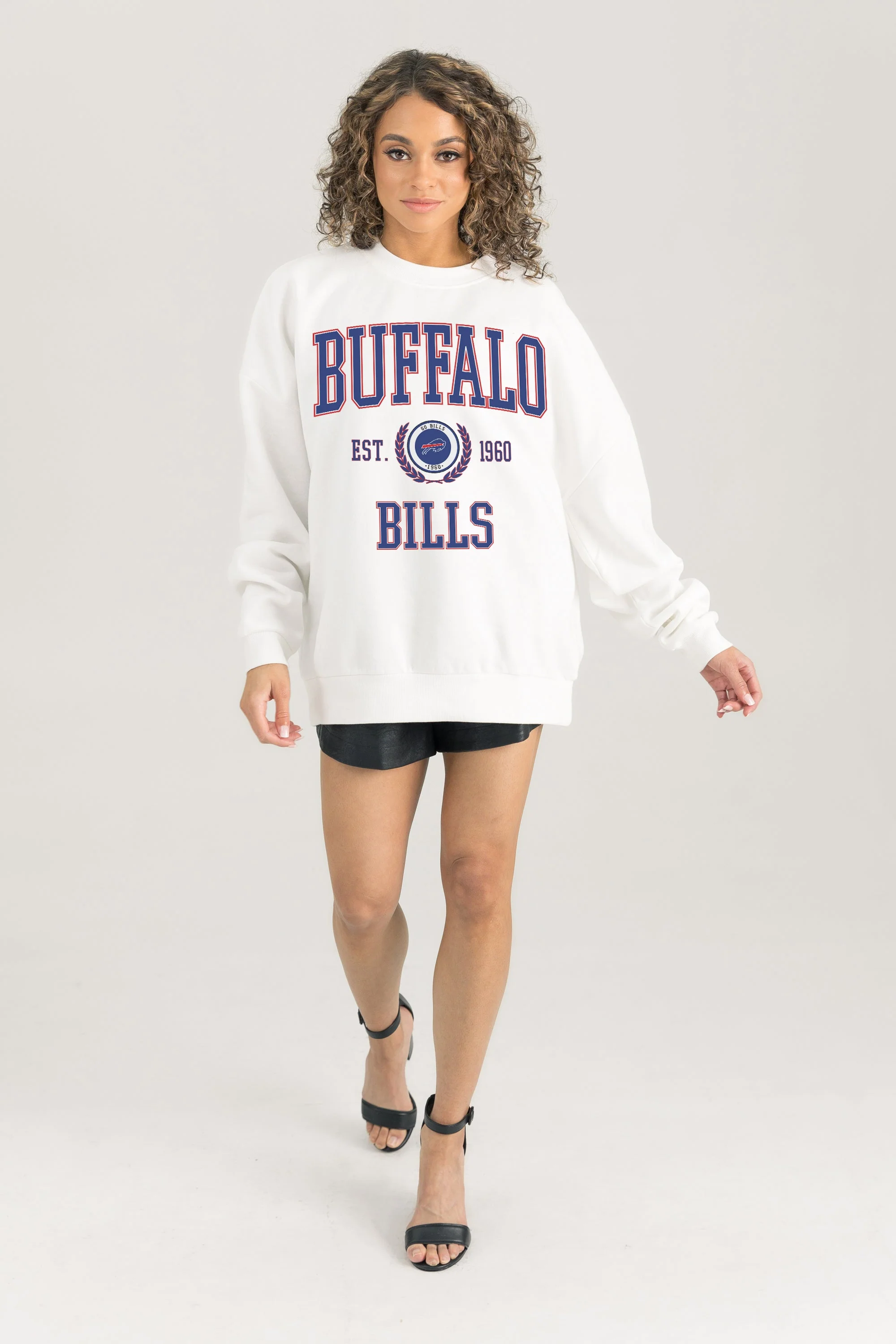 BUFFALO BILLS Timeless Triumph Fleece Crewneck Pullover