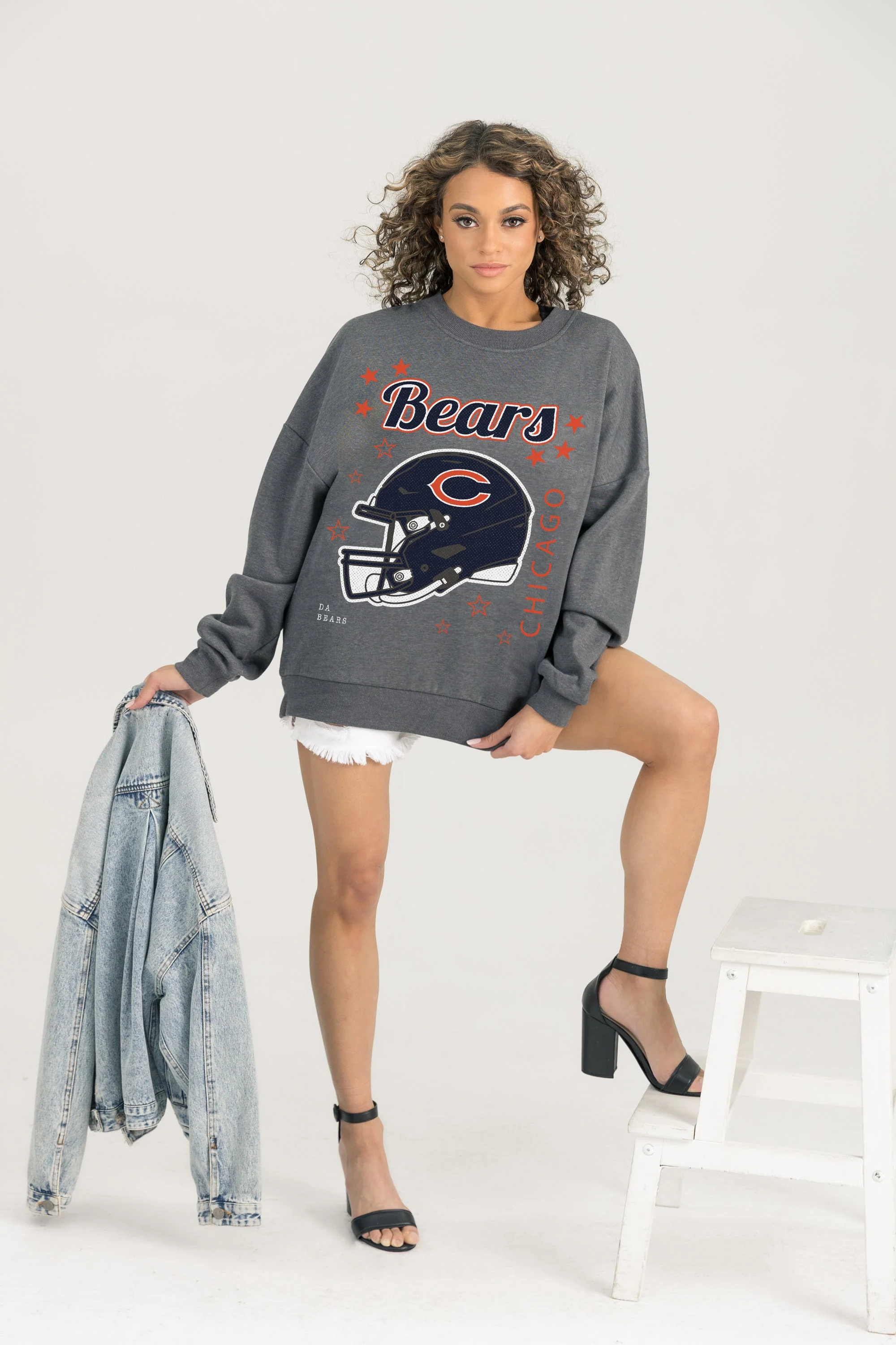 CHICAGO BEARS Ready To Rumble Fleece Crewneck Pullover