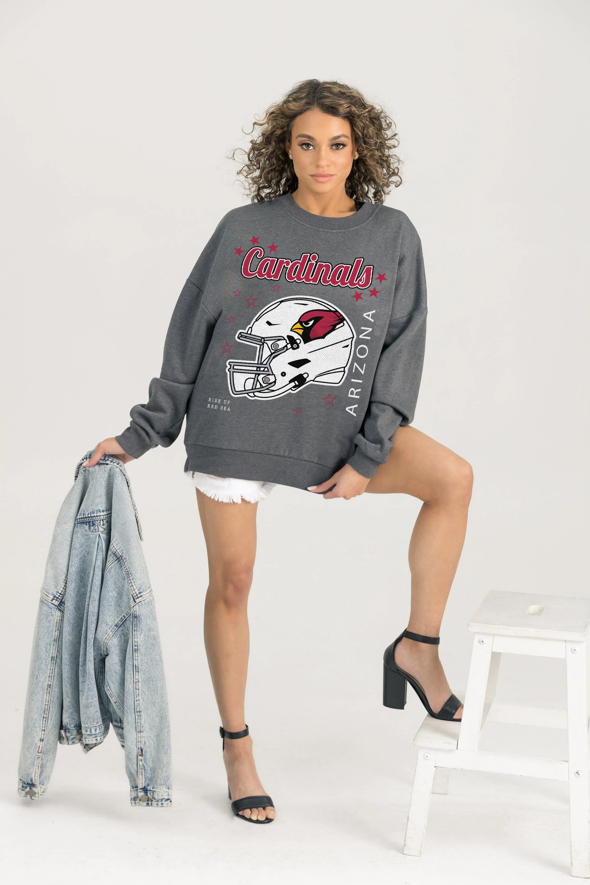 ARIZONA CARDINALS Ready To Rumble Fleece Crewneck Pullover
