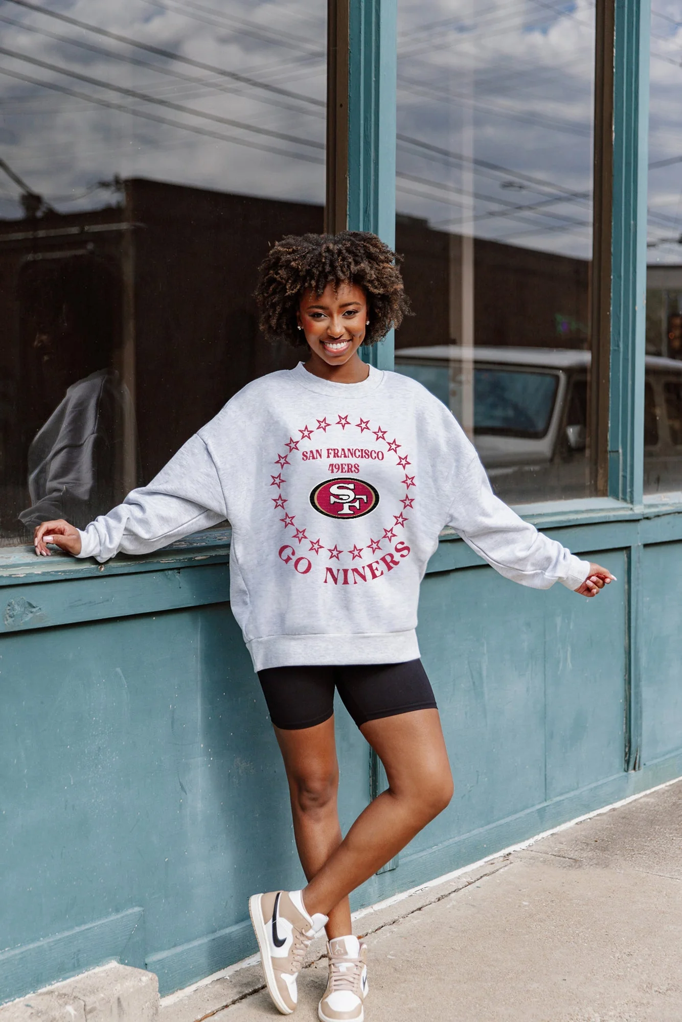 SAN FRANCISCO 49ERS Superstar Fleece Crewneck Pullover