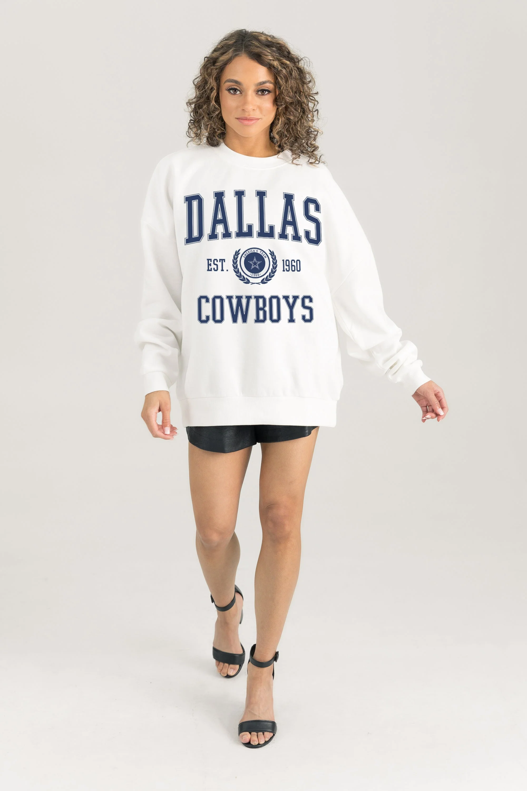 DALLAS COWBOYS Timeless Triumph Fleece Crewneck Pullover