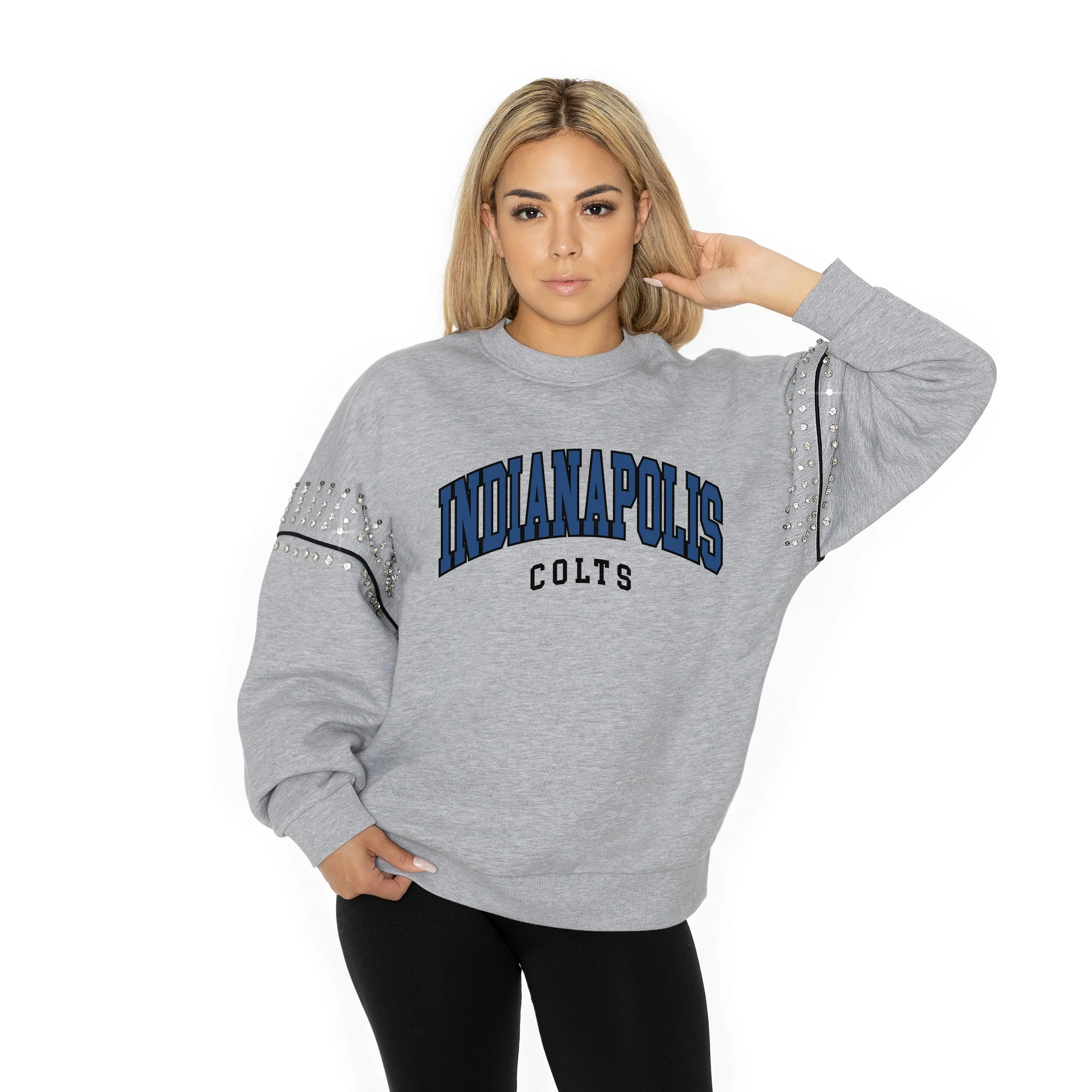 INDIANAPOLIS COLTS Competitive Edge Jewel-Trim Pullover