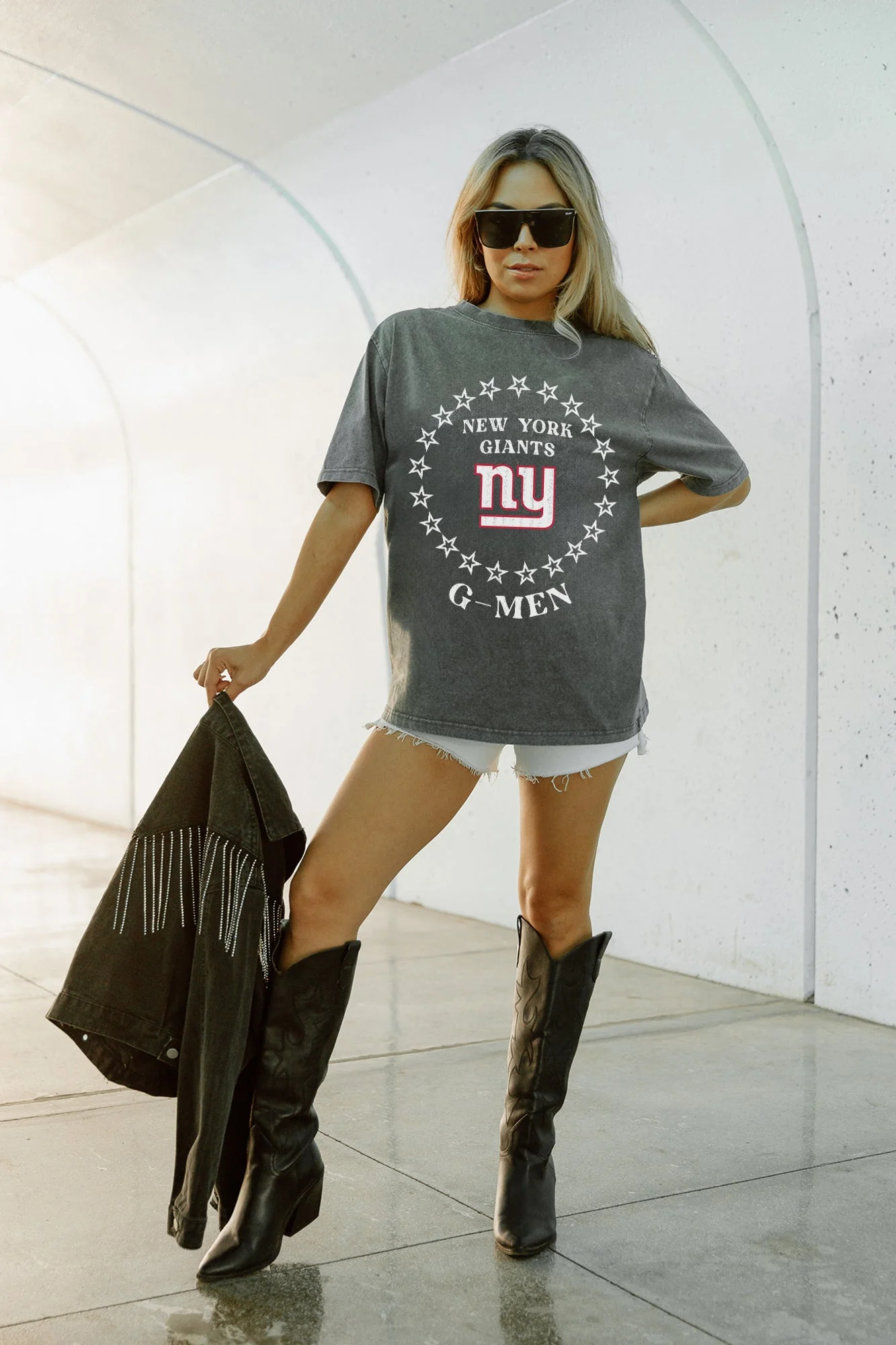 NEW YORK GIANTS Brightest Star Oversized Crewneck Tee