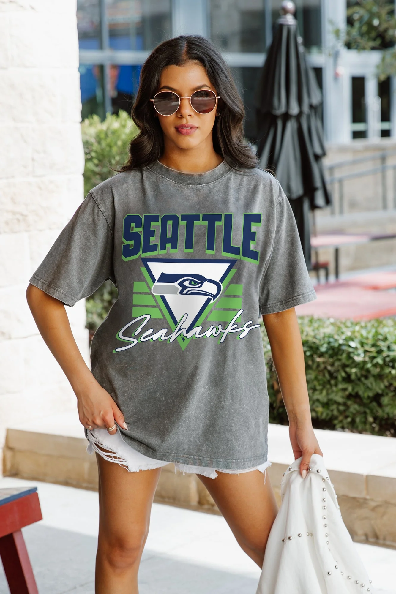 SEATTLE SEAHAWKS Play It Forward Oversized Crewneck Tee