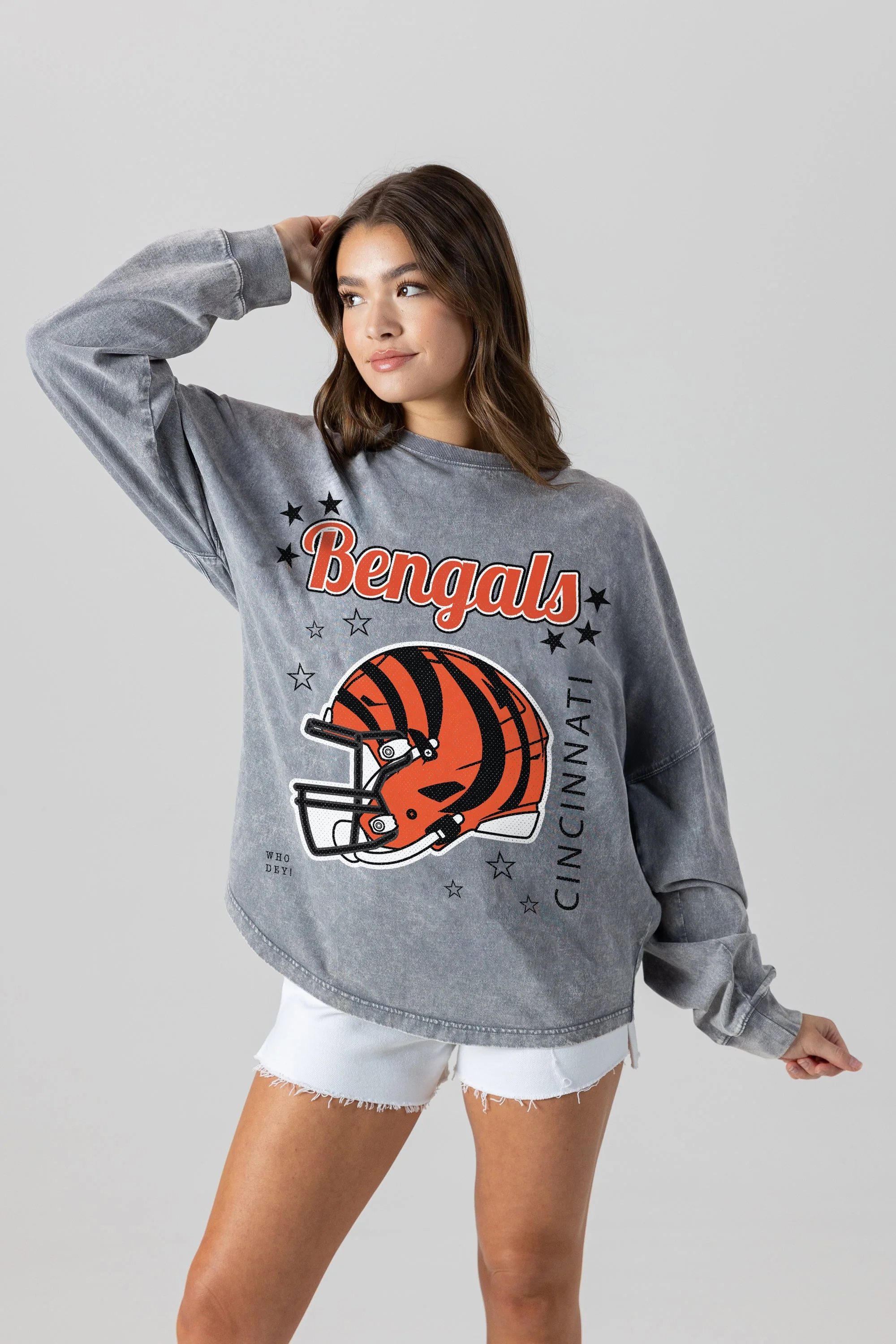 CINCINNATI BENGALS Starbound Oversized Long-Sleeve Tee