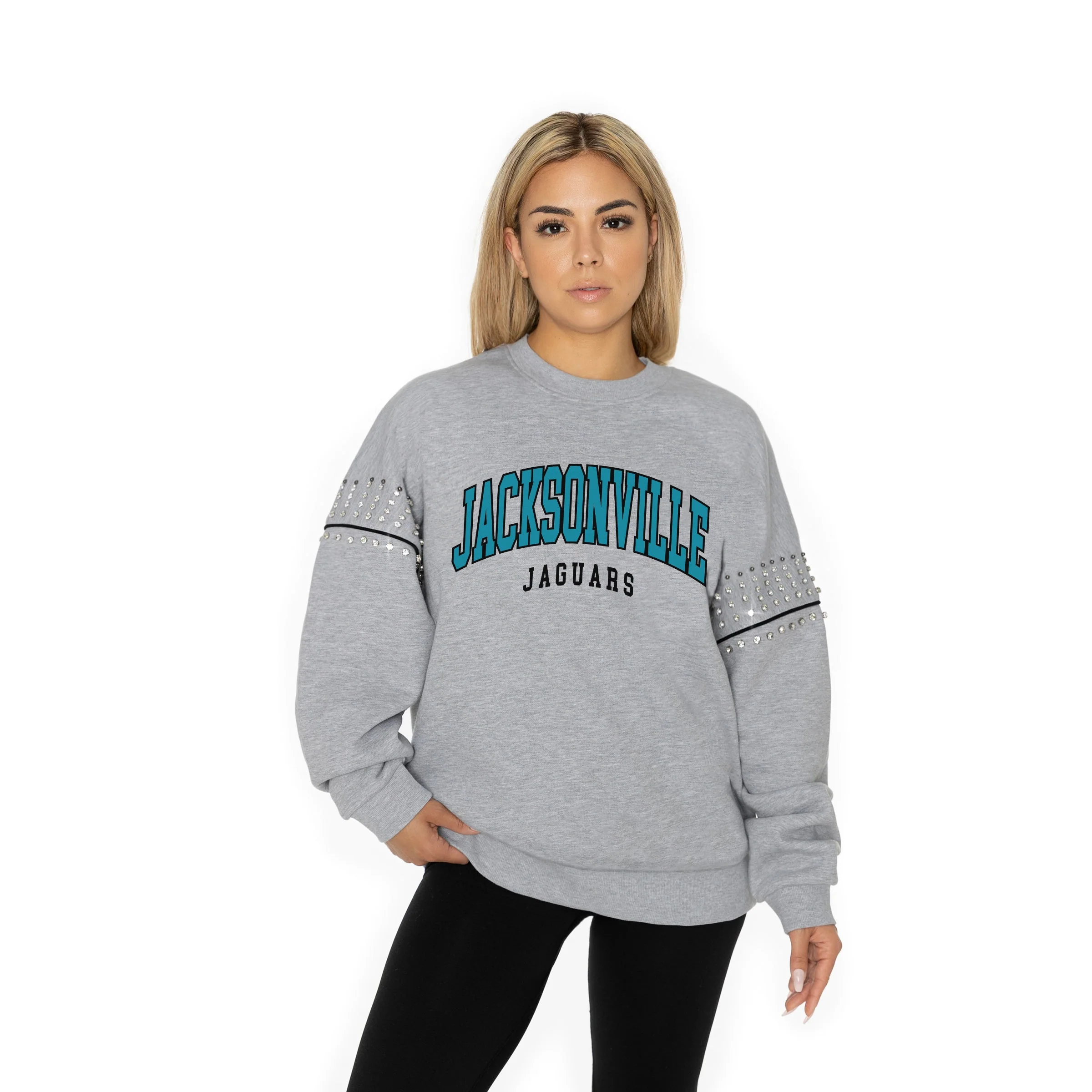 JACKSONVILLE JAGUARS Competitive Edge Jewel-Trim Pullover