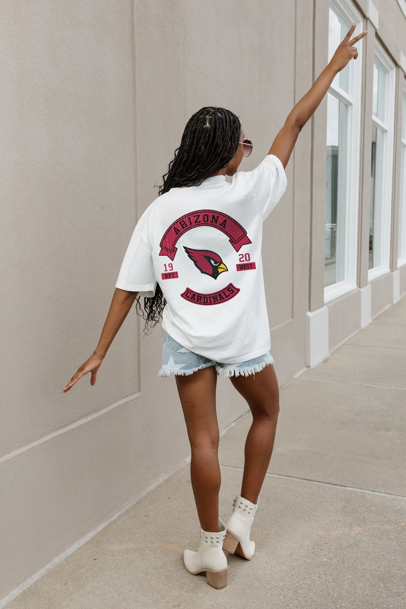 ARIZONA CARDINALS Out Of Bounds Oversized Crewneck Tee