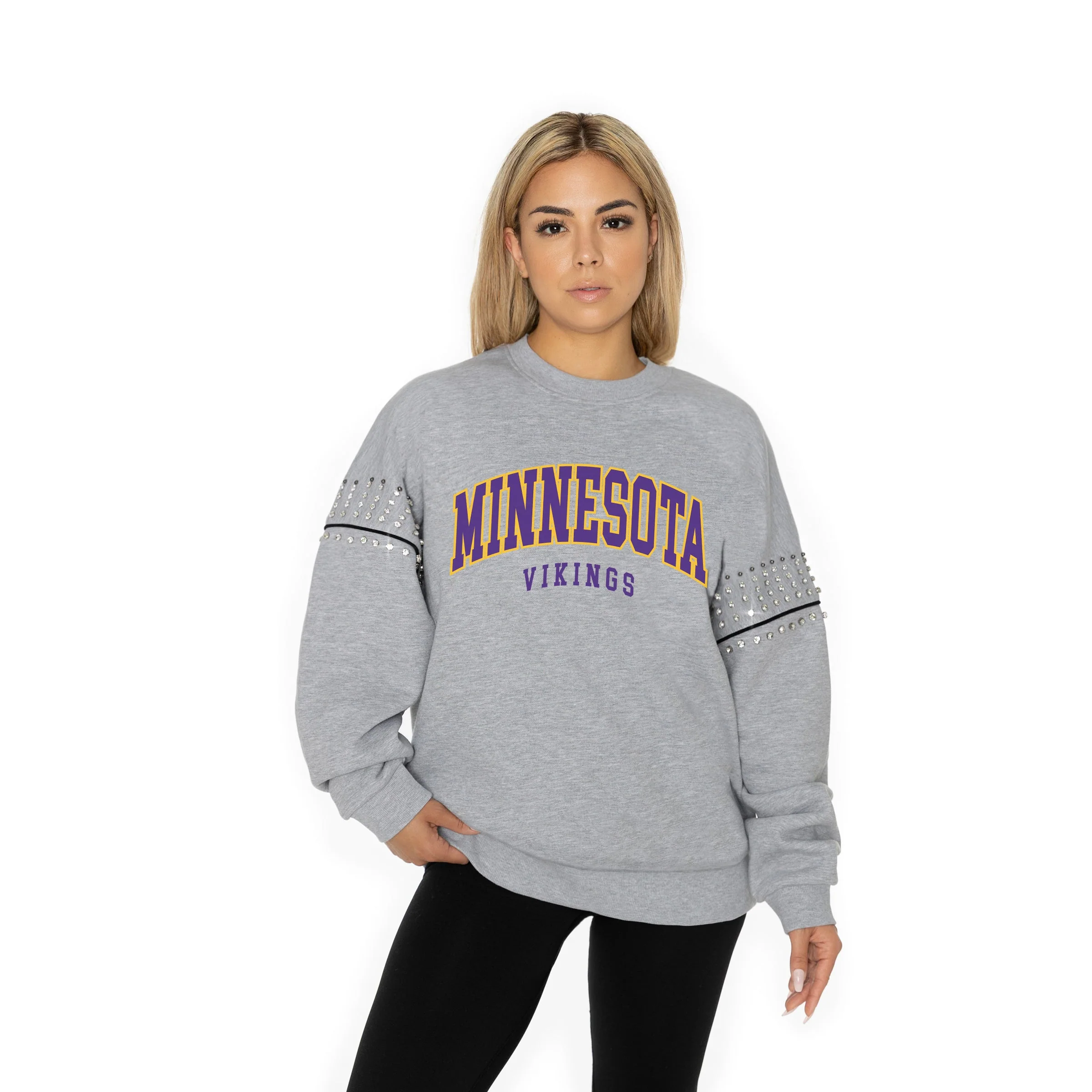 MINNESOTA VIKINGS Competitive Edge Jewel-Trim Pullover
