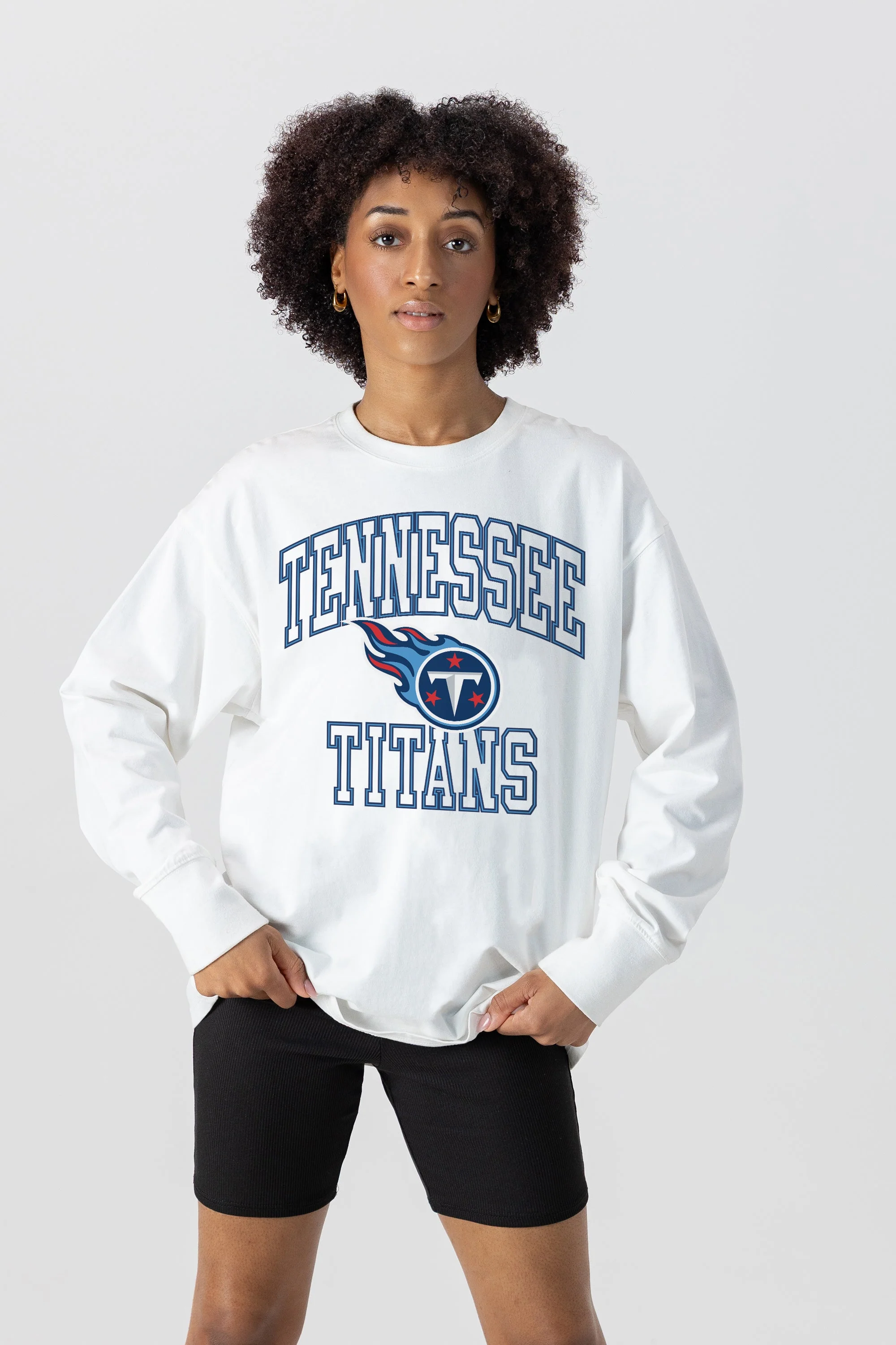 TENNESSEE TITANS Mind Games Oversized Long-Sleeve Tee