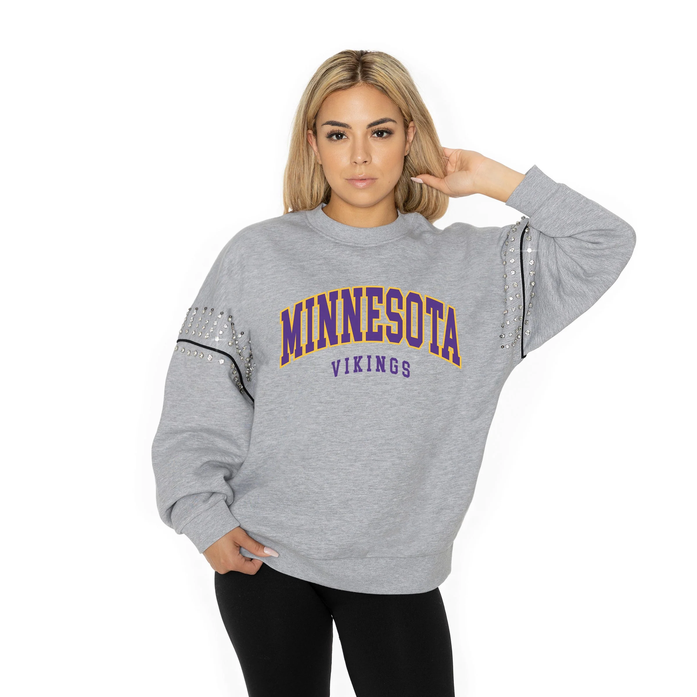 MINNESOTA VIKINGS Competitive Edge Jewel-Trim Pullover
